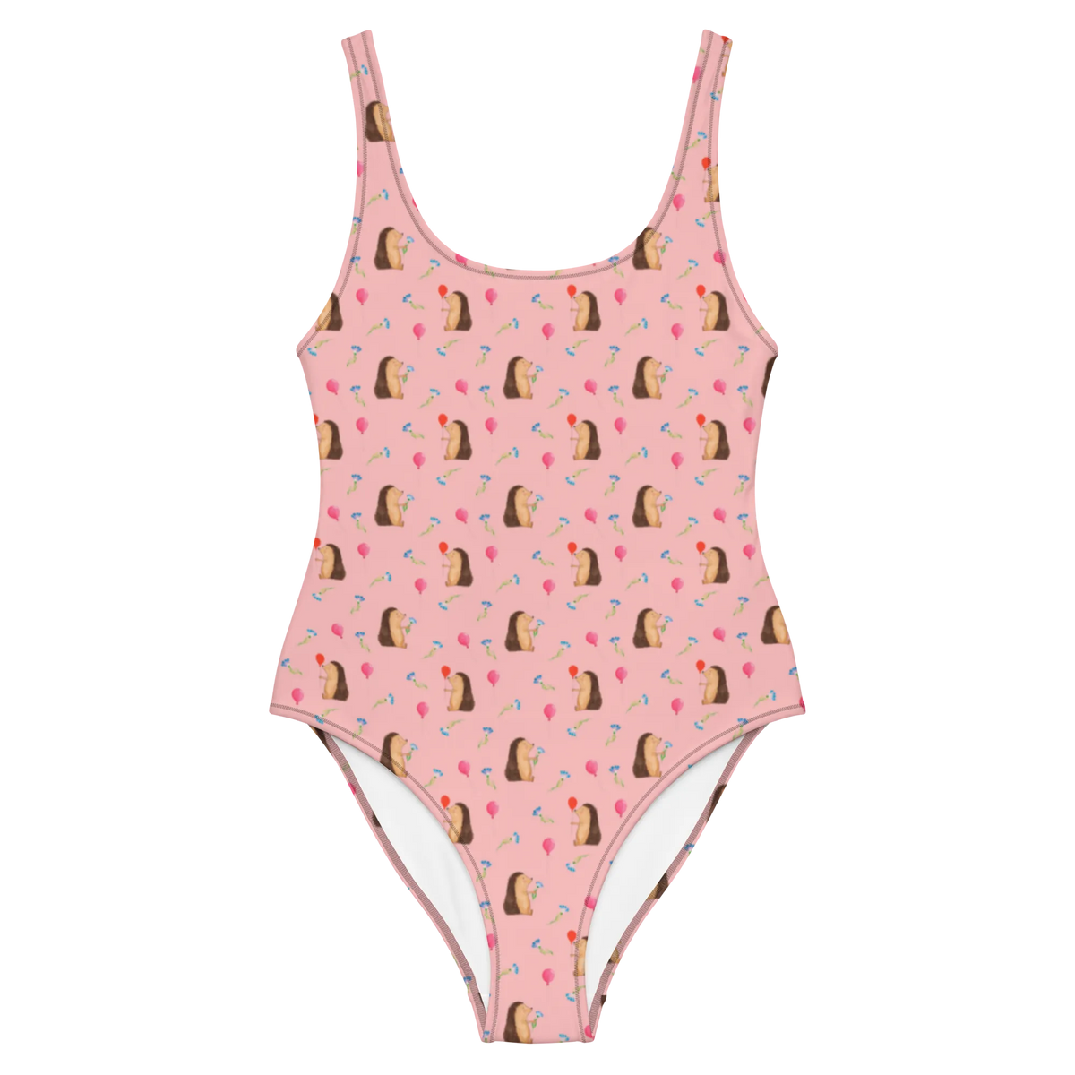Badeanzug Igel Luftballon Muster Damen-Einteiler, Strandmode, Bade-Einteiler, Badekostüm, Damenbadeanzug, Badeoutfit, Schwimmbekleidung, Swimsuit, Rückenfreier Badeanzug, Shape-Badeanzug, UV-Badeanzug, Badeanzug, Schwimmdress, Schwimmanzug, Bademode, Sonnenschutz-Badeanzug, Einteiliger Badeanzug, Beachwear, Badedress, Badebekleidung, Damen-Badeanzug, Schwimmkostüm, Luxus-Badeanzug, Tiere, Tiermotive, Lustige Sprüche, Gute Laune, Geburtstag, Igel, Geburtstagskind, Glückwunsch, Herzlichen Glückwunsch, Happy Birthday, Ballon
