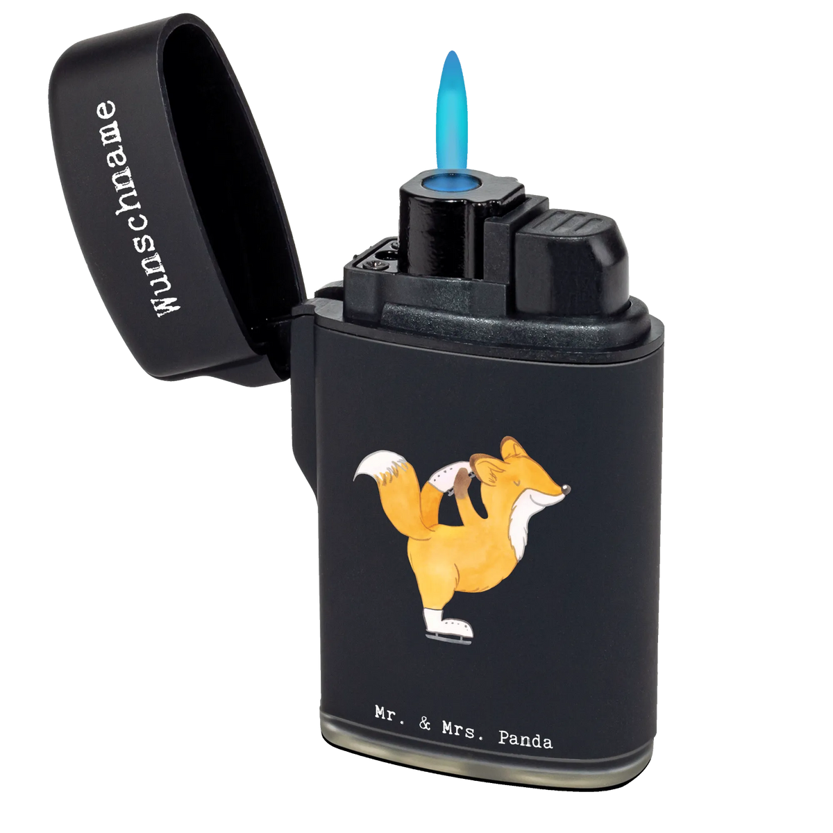 Personalisiertes Feuerzeug Fuchs Eiskunstläufer Personalisierbares Feuerzeug, Feuerzeug Personalisiert, Feuerzeug mit Name, Individuelles Feuerzeug, Gasfeuerzeug personalisiert, Personalisiertes Feuerzeug, Geschenk, Schenken, Sport, Sportart, Hobby, Danke, Dankeschön, Auszeichnung, Gewinn, Sportler, Eiskunstläuferin, Eiskunst, Eiskunstläufer