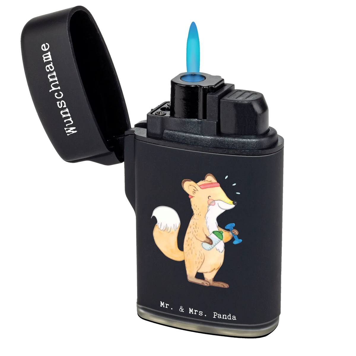 Personalisiertes Feuerzeug Fuchs Fitness Feuerzeug mit Name, Personalisierbares Feuerzeug, Feuerzeug Personalisiert, Personalisiertes Feuerzeug, Individuelles Feuerzeug, Gasfeuerzeug personalisiert, Geschenk, Schenken, Sport, Sportart, Hobby, Danke, Dankeschön, Auszeichnung, Gewinn, Sportler, Sport Treiben, Sportclub, Kraftsport, Fitness, Fitnessstudio
