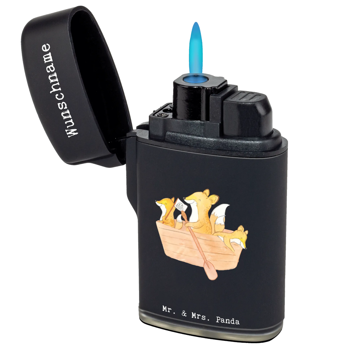 Personalisiertes Feuerzeug Fuchs Kanufahren Feuerzeug mit Name, Individuelles Feuerzeug, Personalisiertes Feuerzeug, Feuerzeug Personalisiert, Personalisierbares Feuerzeug, Gasfeuerzeug personalisiert, Geschenk, Schenken, Sport, Sportart, Hobby, Danke, Dankeschön, Auszeichnung, Gewinn, Sportler, Paddeltour, Kanu Schule, Kanutour, Kanu fahren, Kanuverleih