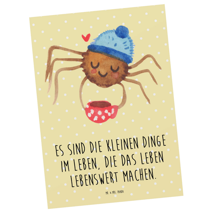 Postcard Spider Agathe coffee