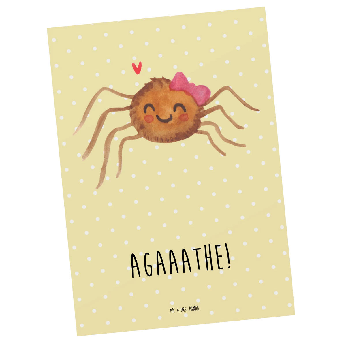 Postkarte Spinne Agathe Freude kunstkarte, Ansichtskarte, Ansichtskarten, Grußkarte, spruchkarte, Postkarte, einzelkarte, Postkarten, Motivkarte, Kunstkarten, Fotokarte, Designkarte, bildkarte, Merchandise, Spinne, Agathe, Spinne Agathe, Videos, Viral, Beliebte Spinne, Trend, Viraler Hit
