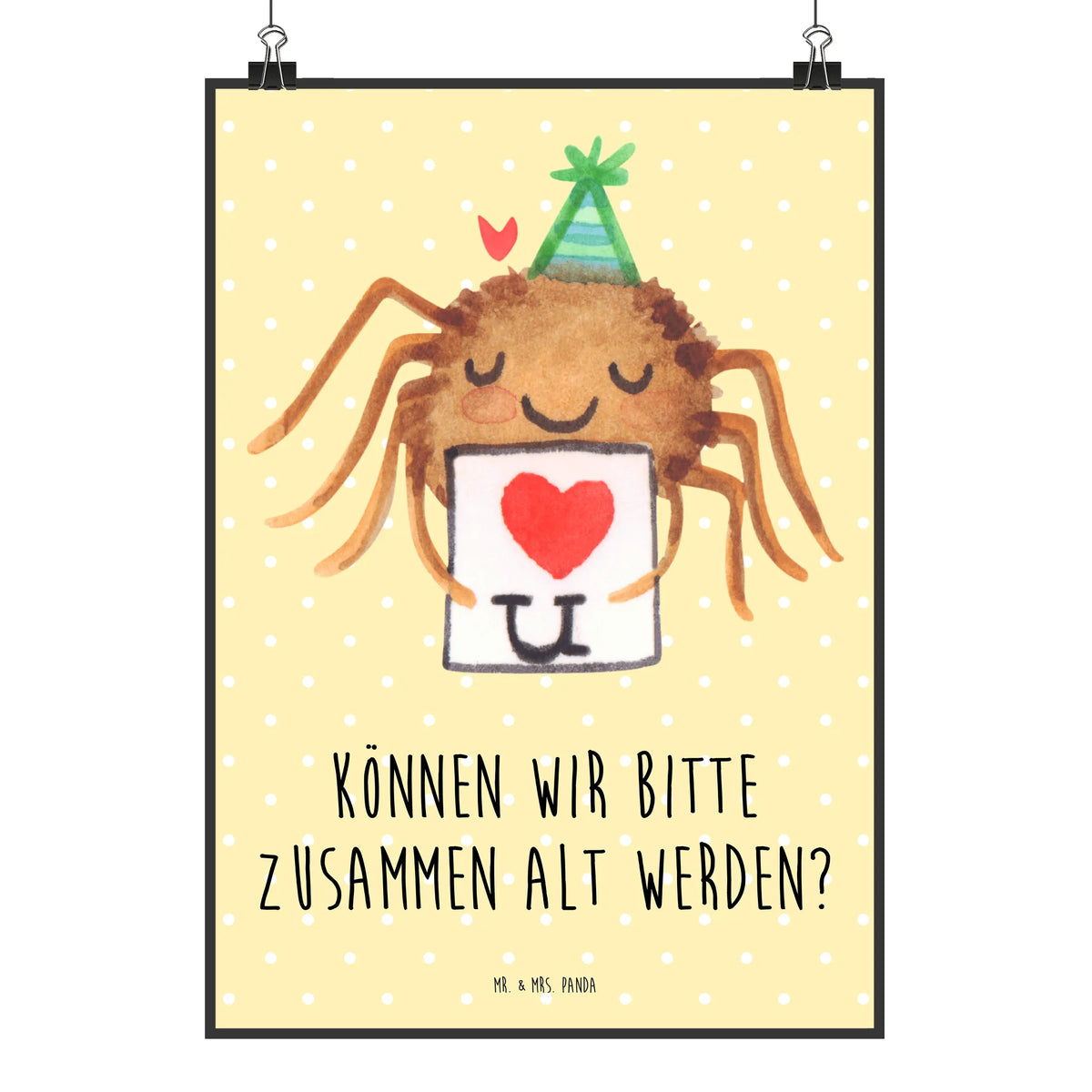 Poster Spinne Agathe Brief Bild, Plakat, drucke, grafikposter, Posterdruck, Mr. & Mrs. Panda Poster, Wanddekoration, typografie poster, Wandschmuck, wanddruck, Designposter, wanddeko, kunstposter, Design Poster, Deko Poster, Kunstdruck, kunstdruck poster, Panda Poster, Wanddeko Bild, Wandbild, wandkunst, Deko Bild, Spinne, Merchandise, Spinne Agathe, Videos, Agathe, Treuebeweis, Ich Liebe Dich, Heiratsantrag, Verliebt, Liebespaar, Liebesgeschenk, Liebesbeweis, Treuetest