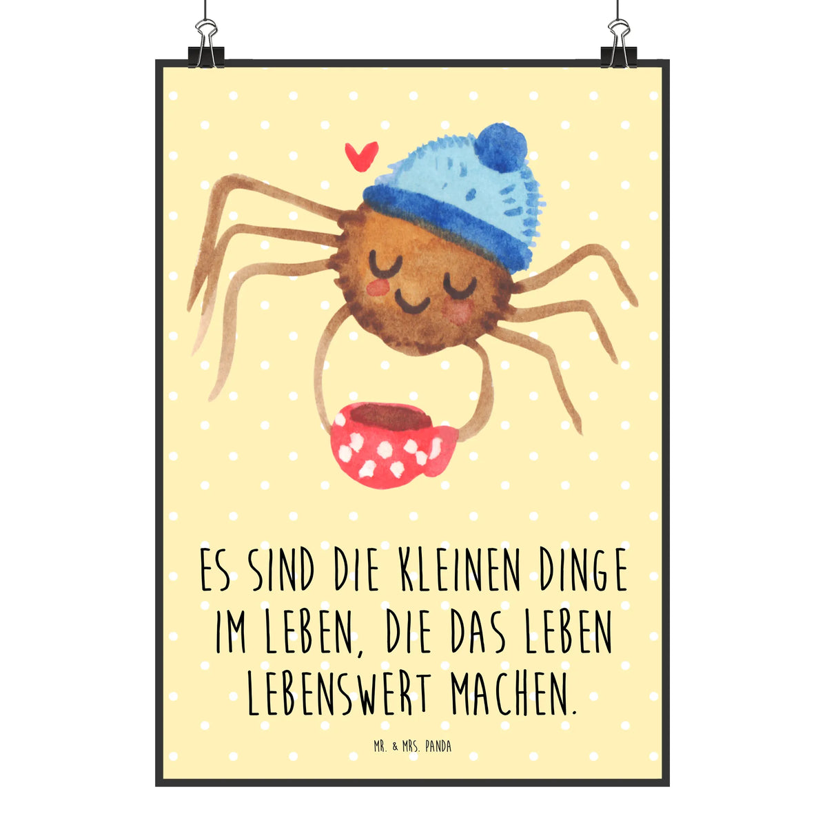 Poster Spinne Agathe Kaffee Deko Poster, Wandbild, Deko Bild, Wanddeko Bild, Posterdruck, Designposter, Kunstdruck, wanddeko, Design Poster, wandkunst, kunstdruck poster, Panda Poster, kunstposter, grafikposter, wanddruck, Wanddekoration, Mr. & Mrs. Panda Poster, Plakat, drucke, Bild, Wandschmuck, typografie poster, Spinne, Merchandise, Spinne Agathe, Videos, Agathe, Lebensweisheiten, Morgenmuffel, Weiser Spruch, Morgen, Kaffee