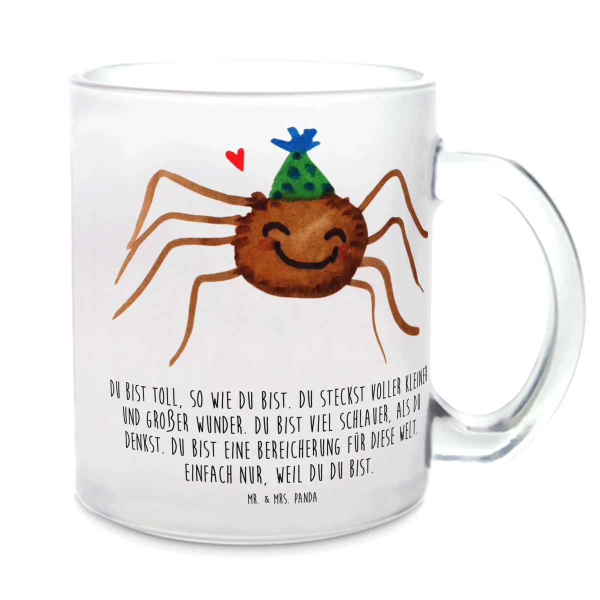 Teetasse Spinne Agathe Party Teetasse aus Glas, Kakaotasse, getränkeglas, Trinkglas, Motivtasse, getränkebecher, Glas Teebecher, Teeglas, Henkelbecher, Häferl, Teetasse, glastasse, Glasbecher, Pott, Teetasse Glas, Henkeltasse, Haferl, Tee Tasse, Spinne Agathe, Spinne, Agathe, Videos, Merchandise, Motivation, Selbstliebe, Glück, Wunder