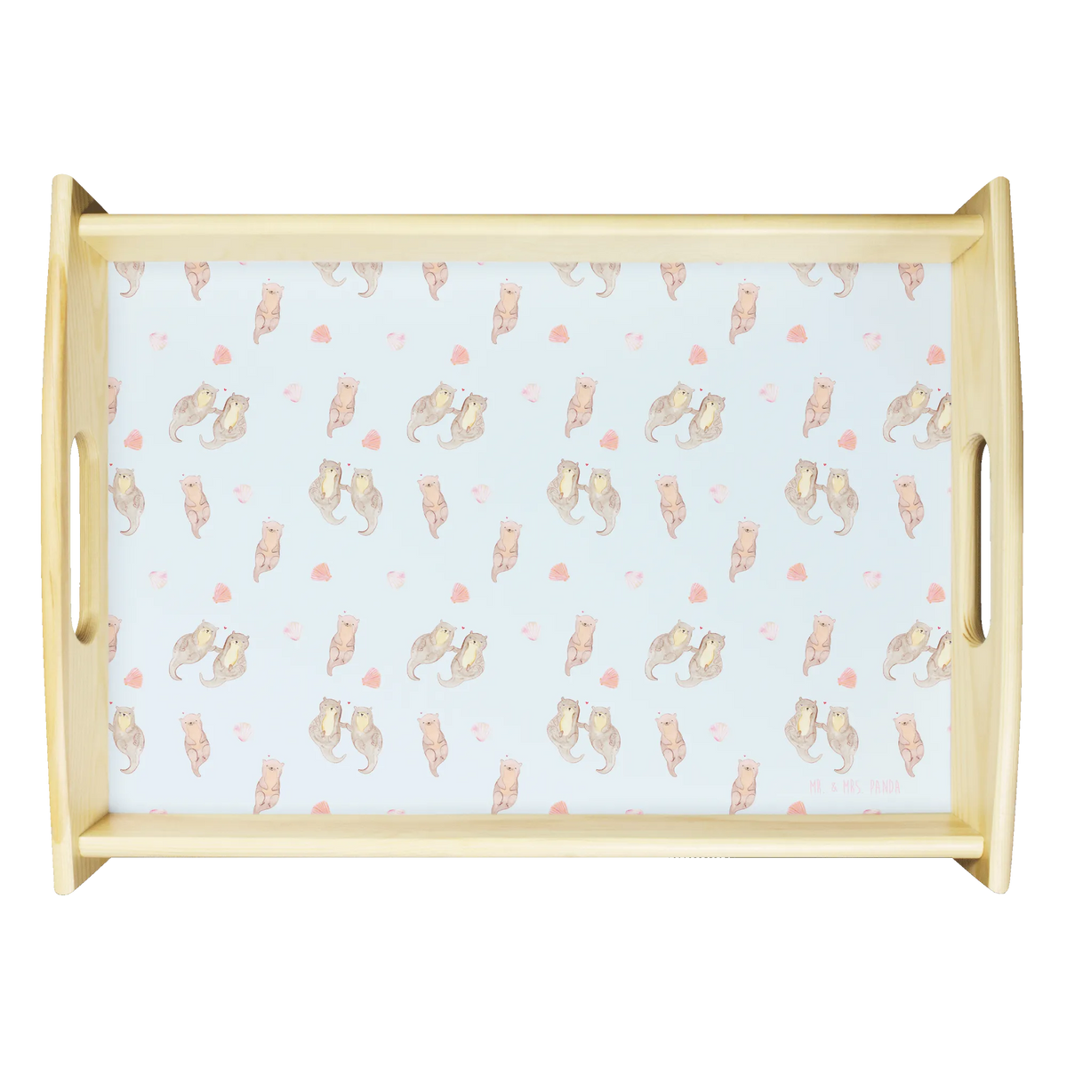 Serving tray otter holding hands tray, wooden tray, serving tray, breakfast tray, kitchen tray, otter, marten, sea otter, European otter, water mammal, aquatic animal, baby otter, predator, water, otter gifts, animal lover, gift ideas for animal lovers, animal, mammal, water animal, gifts for people in love, Otter Sea Otter Lake Otter