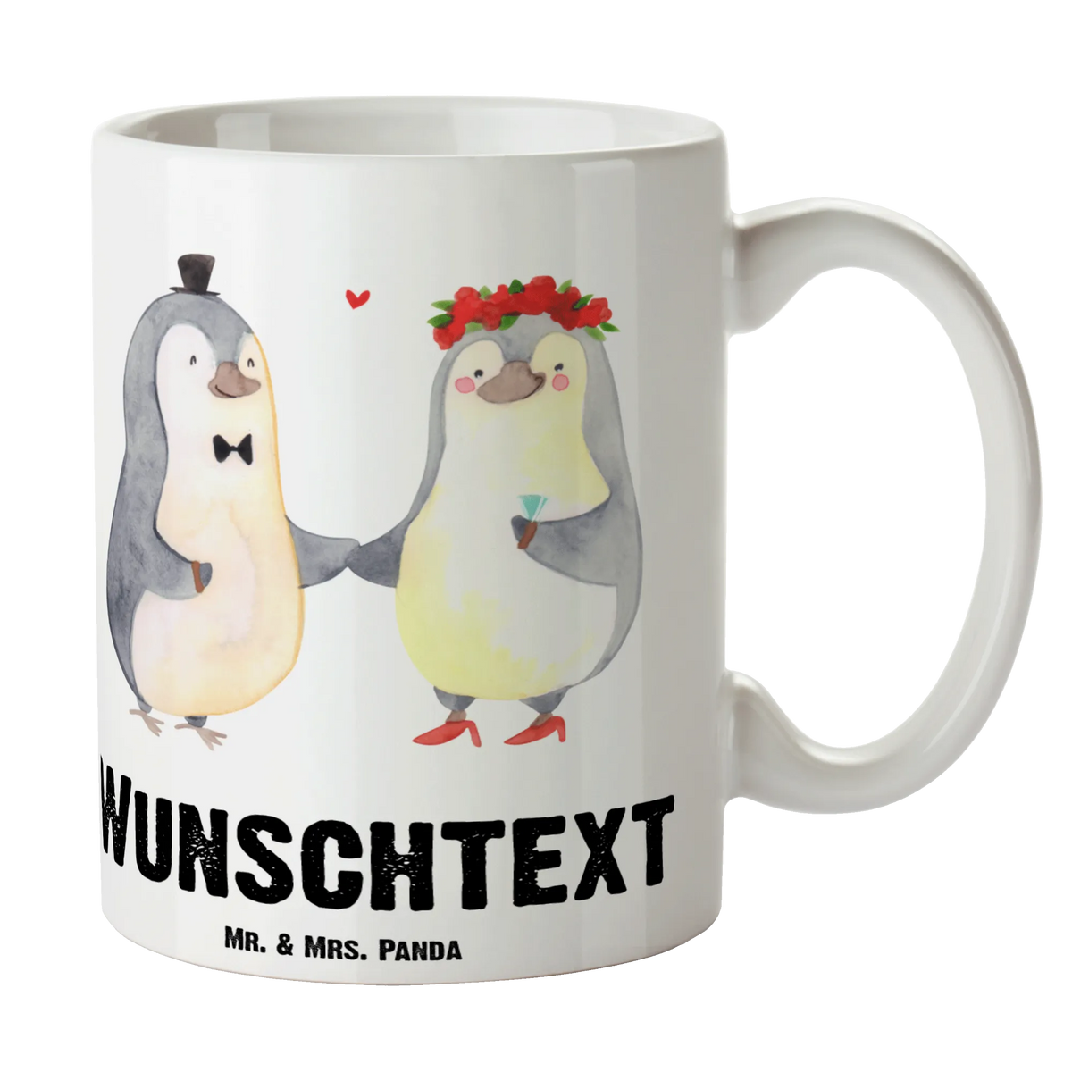 Personalised cup Marriage penguin gifts, Wedding, marriage, wedding day, gift idea wedding, wedding gift, wedding, penguins, guest gift