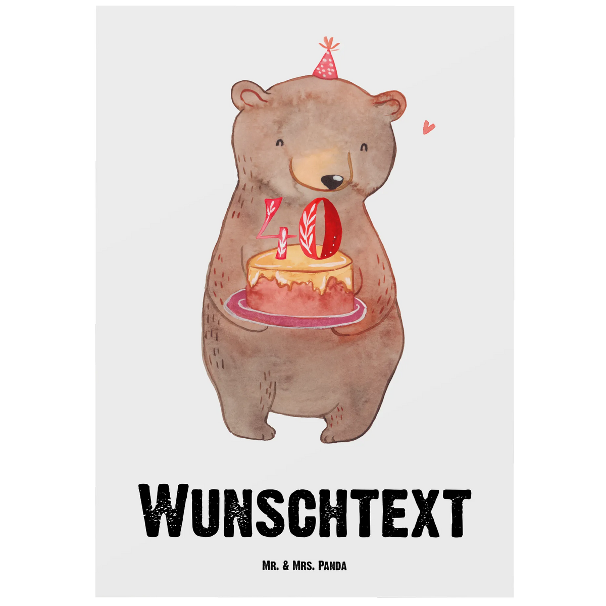 Personalisierte Postkarte Bär Torte 40. Geburtstag Personalisierbare Grußkarte, Grußkarte mit Namen, grußkarte personalisiert, Ansichtskarte mit Wunschtext, Personalisierte Grußkarte, Grußkarte mit Wunschtext, individuelle postkarte, personalisierbare postkarte, Postkarten mit Namen, Postkarte mit Namen, Postkarte Personalisierbar, Karte mit Wunschtext, Postkarte mit Wunschtext, Ansichtskarte mit Namen, Personalisierte Postkarte mit Namen, personalisierte postkarten, individuelle grußkarte, Personalisierte Karte, Personalisierte Grußkarten, Personalisierte Postkarte, Personalisierte Postkarte mit Wunschtext, Postkarte personalisiert, Individualisierbare Postkarte, Personalisierte Mr. & Mrs. Panda Postkarte, Grußkarte mit eigenem Text, Karte mit Namen, Postkarte mit eigenem Text, Geschenk, Geburtstag, Geburtstagsgeschenk, Torte, Feiern, Kuchen, Party