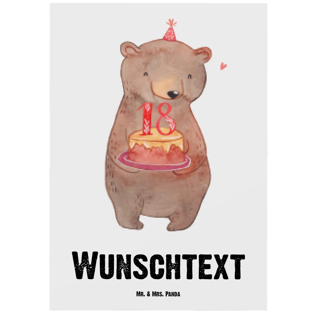 Personalisierte Postkarte Bär Torte 18. Geburtstag Personalisierte Postkarte mit Wunschtext, individuelle grußkarte, Postkarte personalisiert, Grußkarte mit Wunschtext, individuelle postkarte, Ansichtskarte mit Namen, personalisierbare postkarte, Karte mit Wunschtext, Grußkarte mit eigenem Text, grußkarte personalisiert, Karte mit Namen, Individualisierbare Postkarte, Postkarten mit Namen, Personalisierte Mr. & Mrs. Panda Postkarte, Personalisierte Karte, Personalisierte Postkarte, Personalisierbare Grußkarte, Personalisierte Grußkarten, Ansichtskarte mit Wunschtext, personalisierte postkarten, Personalisierte Postkarte mit Namen, Postkarte Personalisierbar, Postkarte mit Namen, Grußkarte mit Namen, Postkarte mit Wunschtext, Postkarte mit eigenem Text, Personalisierte Grußkarte, Geschenk, Geburtstag, Geburtstagsgeschenk, Torte, Party, Kuchen, Feiern