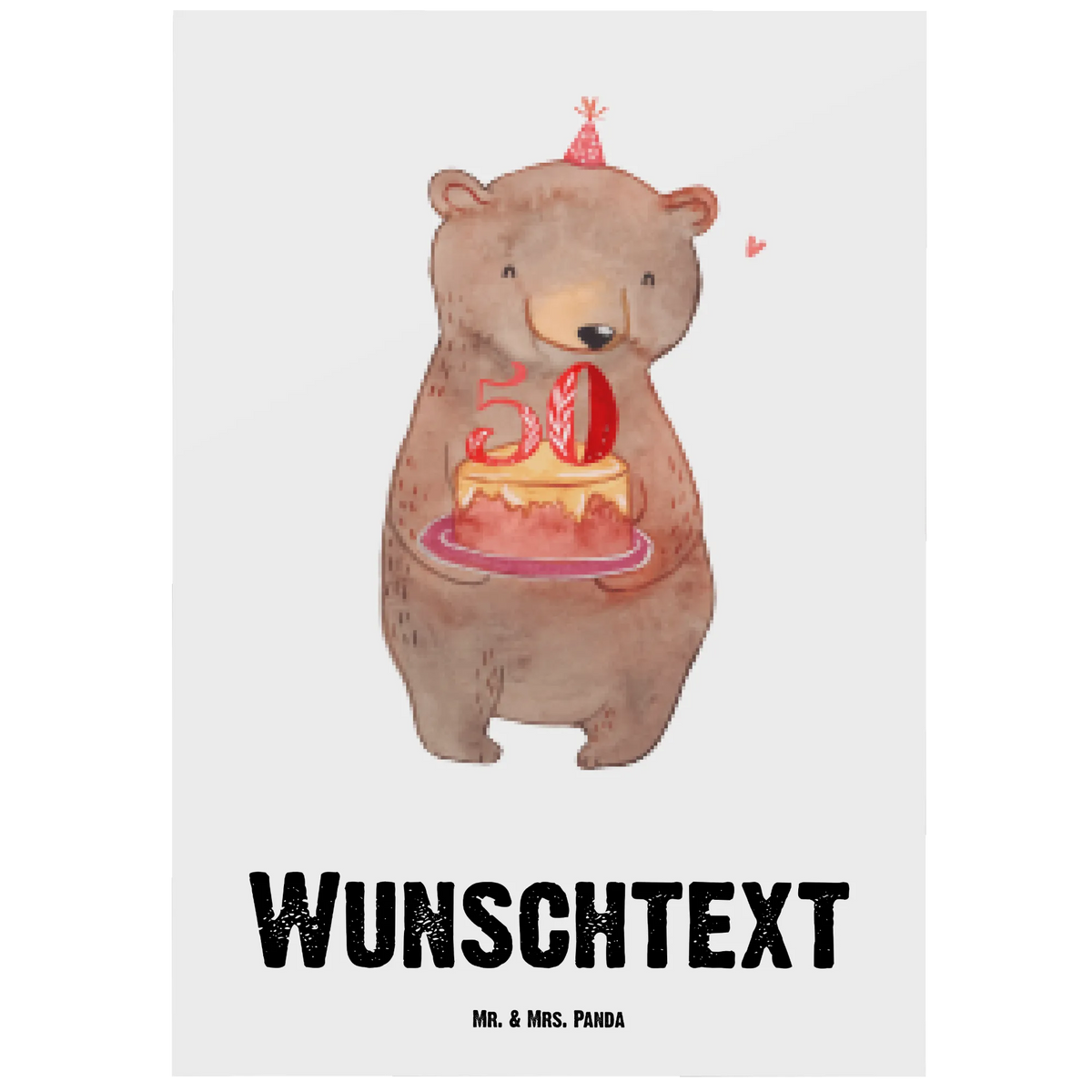 Personalisierte Postkarte Bär Torte 50. Geburtstag Ansichtskarte mit Wunschtext, Postkarte personalisiert, individuelle grußkarte, Grußkarte mit eigenem Text, individuelle postkarte, Personalisierte Grußkarten, Personalisierte Postkarte mit Namen, Postkarte mit Wunschtext, Postkarte mit Namen, Karte mit Wunschtext, Personalisierte Grußkarte, Personalisierte Karte, Karte mit Namen, Ansichtskarte mit Namen, Postkarten mit Namen, personalisierte postkarten, Postkarte Personalisierbar, Personalisierte Postkarte mit Wunschtext, Personalisierbare Grußkarte, Individualisierbare Postkarte, Grußkarte mit Namen, grußkarte personalisiert, Personalisierte Postkarte, personalisierbare postkarte, Grußkarte mit Wunschtext, Personalisierte Mr. & Mrs. Panda Postkarte, Postkarte mit eigenem Text, Geschenk, Geburtstag, Geburtstagsgeschenk, Kuchen, Feiern, Torte, Party