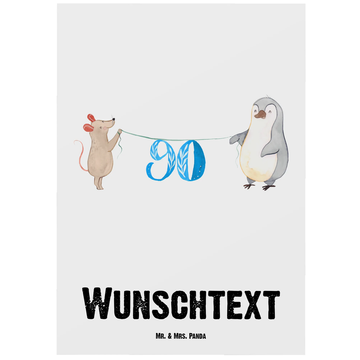 Personalisierte Postkarte 90. Geburtstag Maus Pinguin Grußkarte mit Namen, Karte mit Wunschtext, personalisierbare postkarte, Personalisierte Postkarte, Personalisierte Mr. & Mrs. Panda Postkarte, Personalisierte Postkarte mit Wunschtext, Ansichtskarte mit Wunschtext, individuelle postkarte, Personalisierbare Grußkarte, grußkarte personalisiert, Personalisierte Grußkarte, Grußkarte mit Wunschtext, Postkarte personalisiert, Postkarte mit eigenem Text, Personalisierte Grußkarten, individuelle grußkarte, Postkarte mit Namen, Postkarte Personalisierbar, Postkarten mit Namen, personalisierte postkarten, Karte mit Namen, Ansichtskarte mit Namen, Personalisierte Karte, Grußkarte mit eigenem Text, Personalisierte Postkarte mit Namen, Postkarte mit Wunschtext, Individualisierbare Postkarte, Geschenk, Geburtstag, Geburtstagsgeschenk, Party, Torte, Kuchen, Feiern