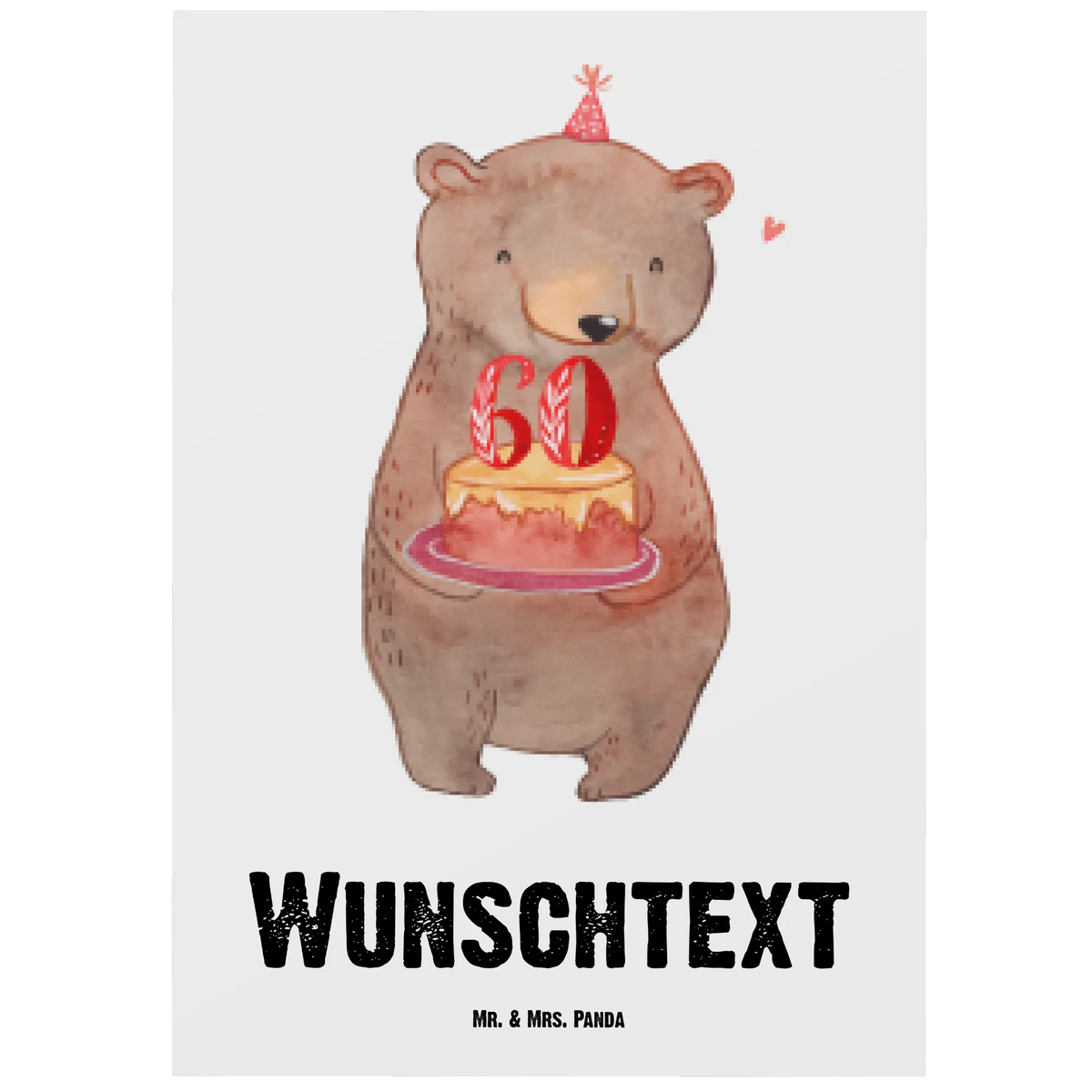 Personalisierte Postkarte Bär Torte 60. Geburtstag grußkarte personalisiert, Postkarte personalisiert, Postkarte mit Namen, Grußkarte mit Wunschtext, Postkarten mit Namen, Postkarte Personalisierbar, Personalisierte Postkarte mit Wunschtext, Individualisierbare Postkarte, Personalisierte Mr. & Mrs. Panda Postkarte, Postkarte mit Wunschtext, Karte mit Namen, Grußkarte mit Namen, Karte mit Wunschtext, individuelle grußkarte, personalisierbare postkarte, Ansichtskarte mit Wunschtext, Grußkarte mit eigenem Text, Personalisierte Postkarte mit Namen, Personalisierbare Grußkarte, Postkarte mit eigenem Text, Personalisierte Karte, Personalisierte Grußkarte, Personalisierte Grußkarten, Ansichtskarte mit Namen, Personalisierte Postkarte, individuelle postkarte, personalisierte postkarten, Geschenk, Geburtstag, Geburtstagsgeschenk, Kuchen, Feiern, Party, Torte