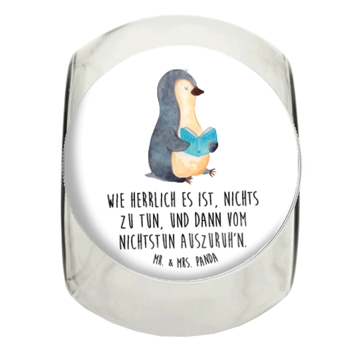 Bonbonglas Pinguin Buch aufbewahrungsglas, Müsli Glas, Teedose, Frischhaltedose, Süßigkeitenglas, Süßigkeiten Glas, Vorratsdose Glas, Vorratsbehälter, lebensmittelbehälter glas, Glasdose, mehrzweckglas, schraubglas, Naschdose, Kaffeedose, gewürzglas, Vorratsglas, Naschglas, Bonboniere, Dekoglas, Bonbonbehälter, Bonbonglas, keksdose glas, Vorratsdose, Candyglas, Aufbewahrungsdose, Lebensmittelbehälter, küchenglas, glasbehälter, keksglas, Pinguin, Faulenzen, Pinguine, Freizeit, Bücherwurm, Buch, Ferien, Urlaub, Lesen, Nichtstun
