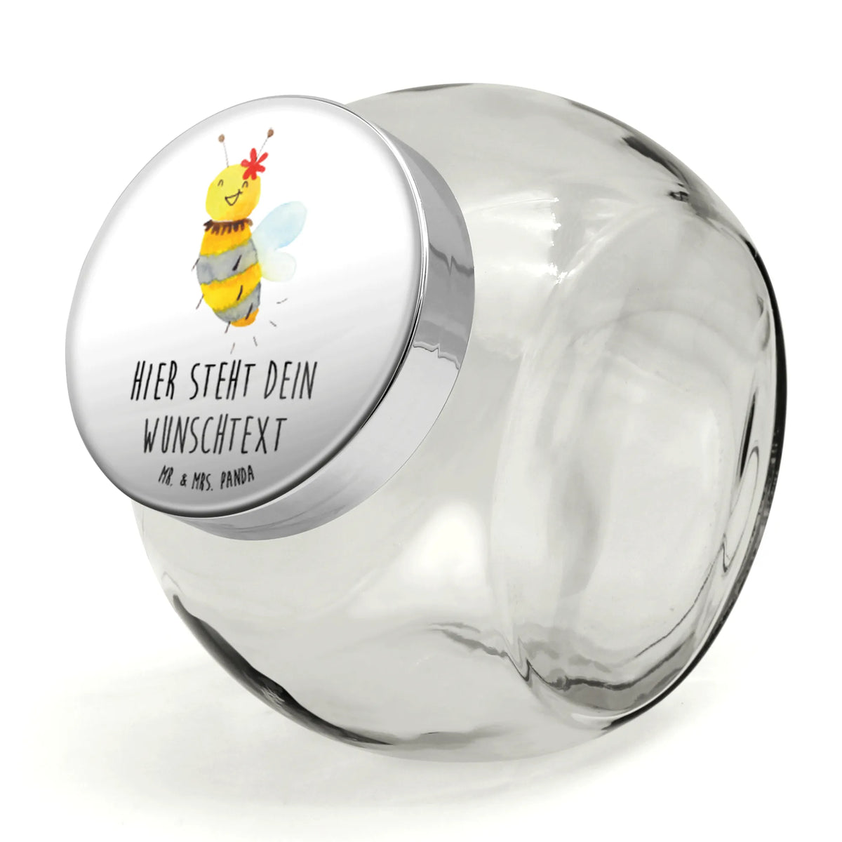Personalized Candy Jar bee flower
