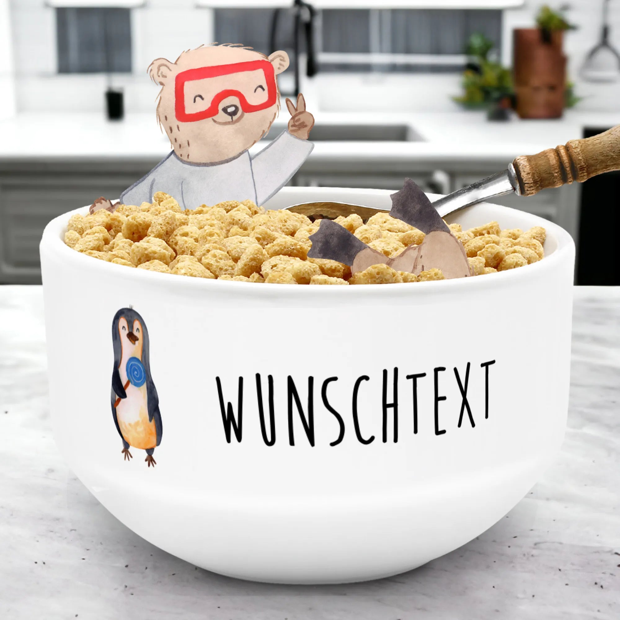 Personalizowana miska na musli pingwin lizak Pinguin