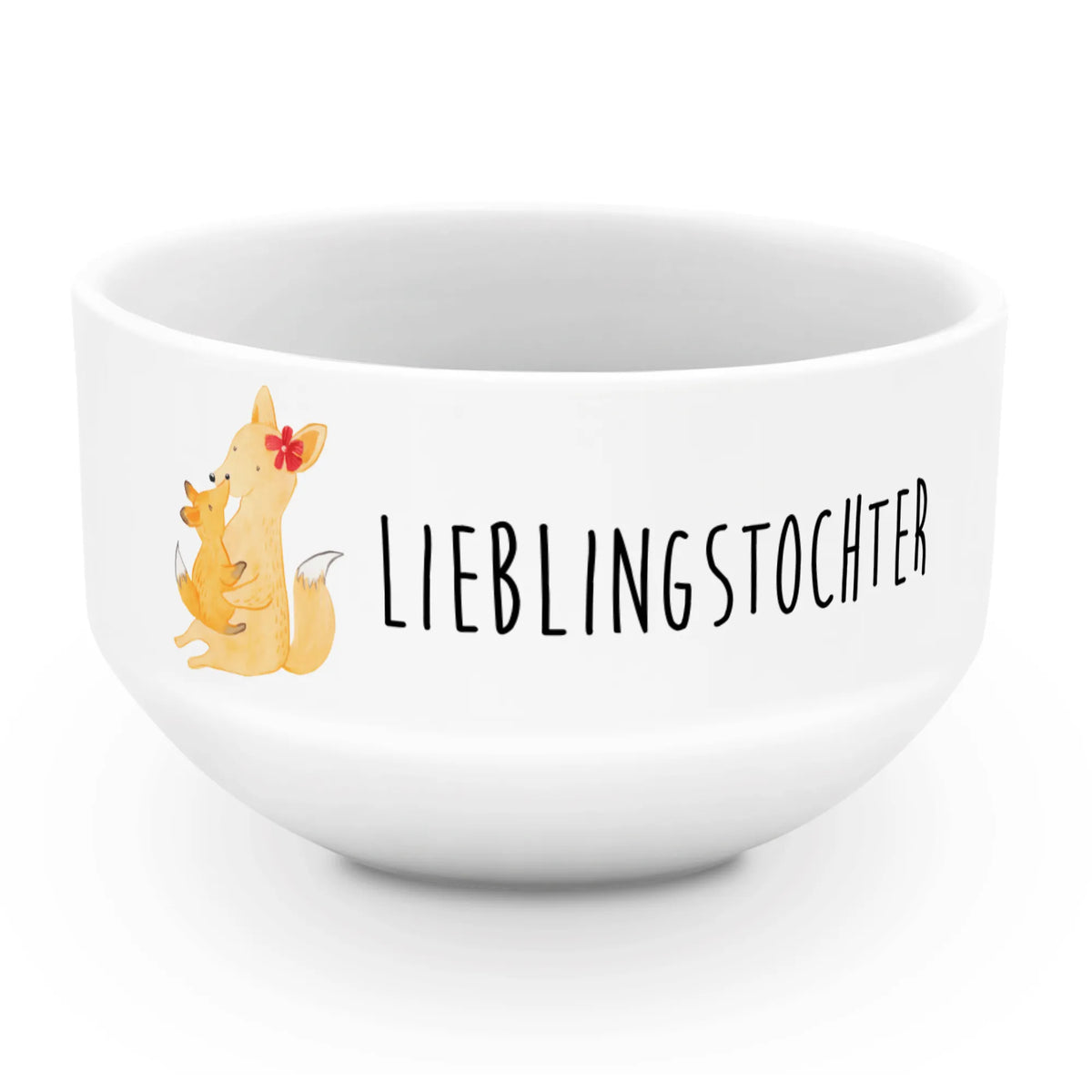 Muesli Bowl Fox mummy soup bowl, salad bowl, fruit bowl, ceramic bowl, cereal bowl, breakfast bowl, cereal dish, dessert bowl, snack bowl, bowl, porcelain bowl, Family, Father's Day, Mother's Day, brother, sister, Mom, Dad, favourite daughter, mom, daughter, best daughter, mother, present