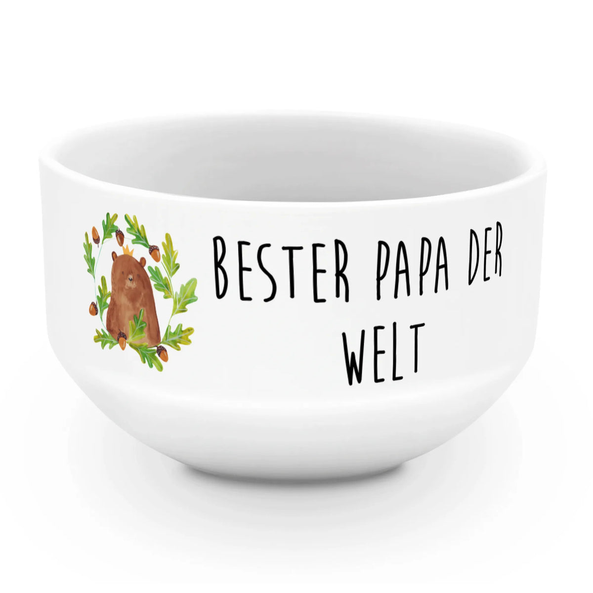 Muesli Bowl bear king teddy bear, cuddly toy, best daddy, Father's Day, Father, world best daddy, Daddy Bear