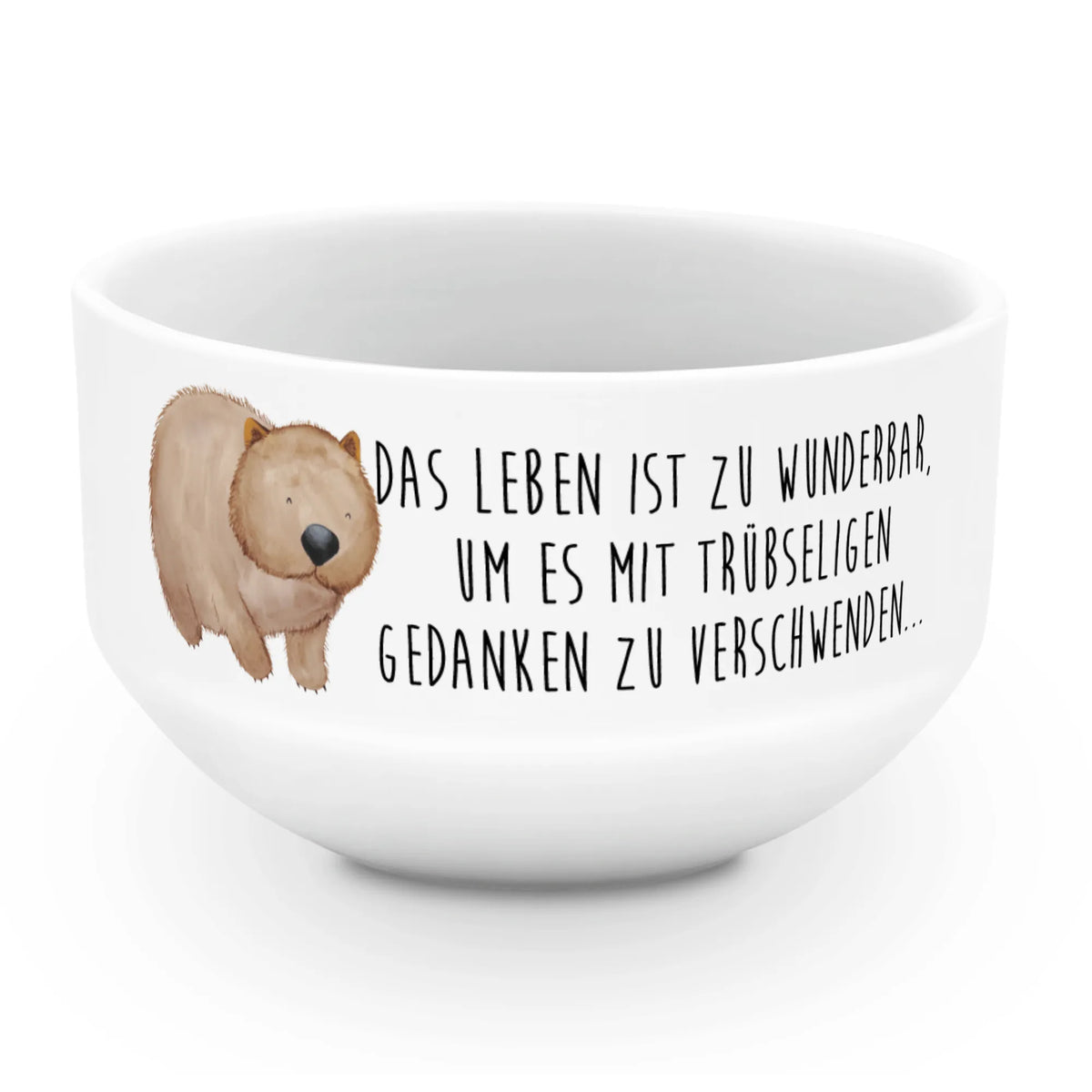 Muesli Bowl Wombat breakfast bowl, soup bowl, ceramic bowl, dessert bowl, porcelain bowl, bowl, snack bowl, salad bowl, cereal bowl, cereal dish, fruit bowl, small animals, cute, funny, cute animal motives, hand drawn, small world, funny sayings, good mood, happy, gifts, gift ideas, special gifts, animal lover, card, life is beautiful, saying, motivation, Wombat, Australia