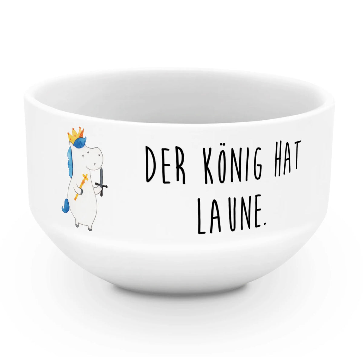 Muesli Bowl unicorn king with sword President, Prosecco, Crown, Emperor, King, Ruler, sword, Chancellor, gift boyfriend, Princess, present boy