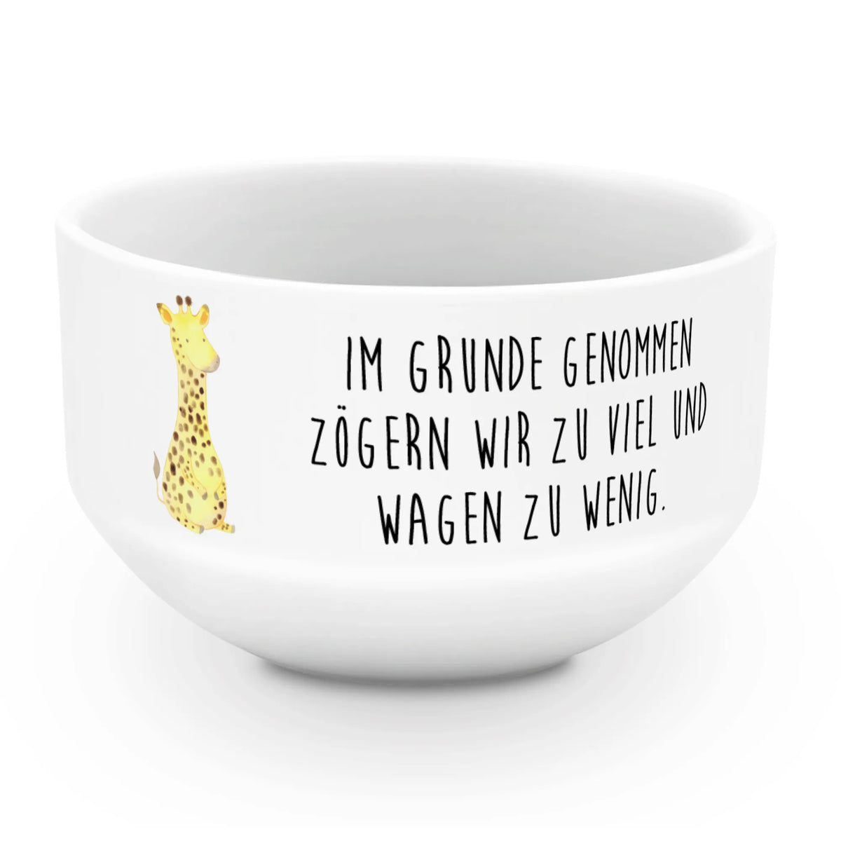 Muesli Bowl giraffe Satisfied salad bowl, cereal bowl, soup bowl, snack bowl, porcelain bowl, cereal dish, bowl, dessert bowl, ceramic bowl, breakfast bowl, fruit bowl, Africa, Giraffe, Happiness, Adventure