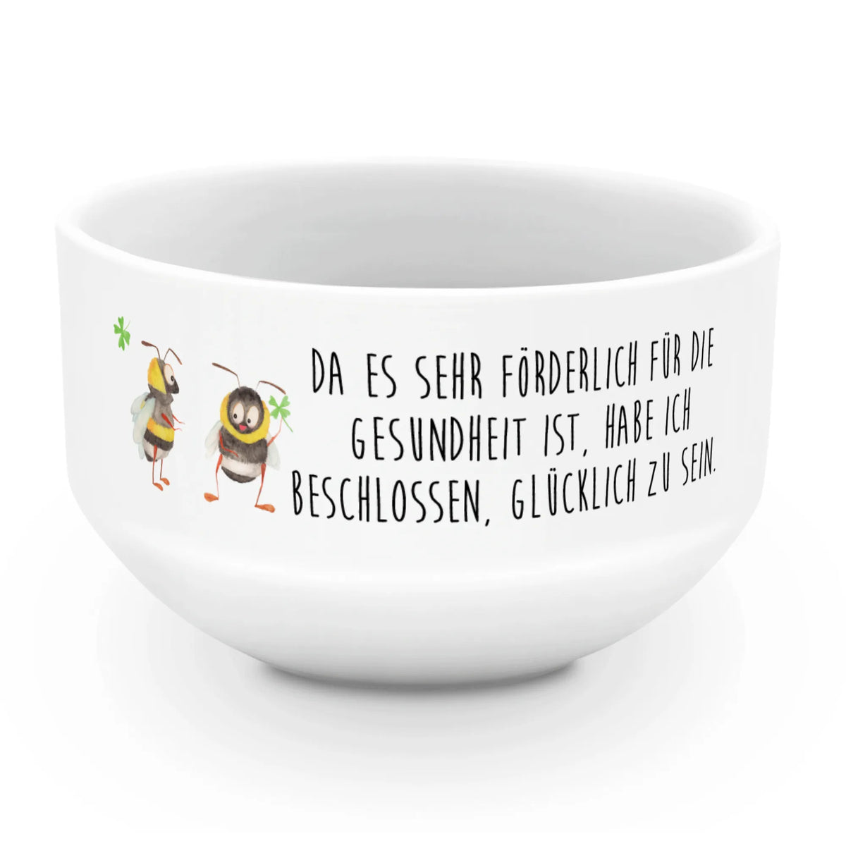 Muesli Bowl bumblebees shamrock snack bowl, salad bowl, soup bowl, porcelain bowl, cereal bowl, breakfast bowl, cereal dish, bowl, fruit bowl, ceramic bowl, dessert bowl, small animals, cute, funny, cute animal motives, hand drawn, small world, funny sayings, good mood, happy, gifts, gift ideas, special gifts, animal lover, card, become happy, bumblebee, saying happy, saying beautiful, bee, be happy, saying positive, bee decoration