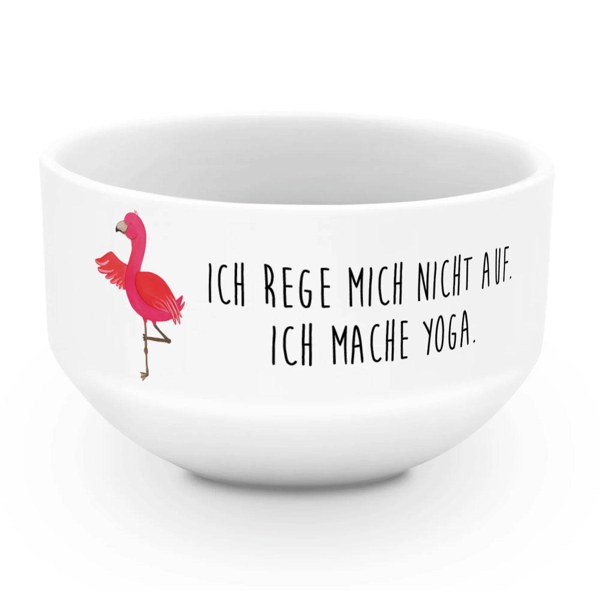 Muesli Bowl flamingo yoga cereal dish, bowl, salad bowl, cereal bowl, snack bowl, dessert bowl, ceramic bowl, soup bowl, breakfast bowl, porcelain bowl, fruit bowl, Flamingo, pink, pink bird, bird of paradise, red, flamingo decoration, gift pink, gifts, gift idea, children, adults, girls, flamingo fans, summer, vacation, sea, unusual gifts in pink, pink gifts, girls gifts, small gifts, Caribbean feeling, funny sayings, deep relaxation, namaste, bird, yoga exercise, mindfulness, relaxation, yoga, agitation, anger