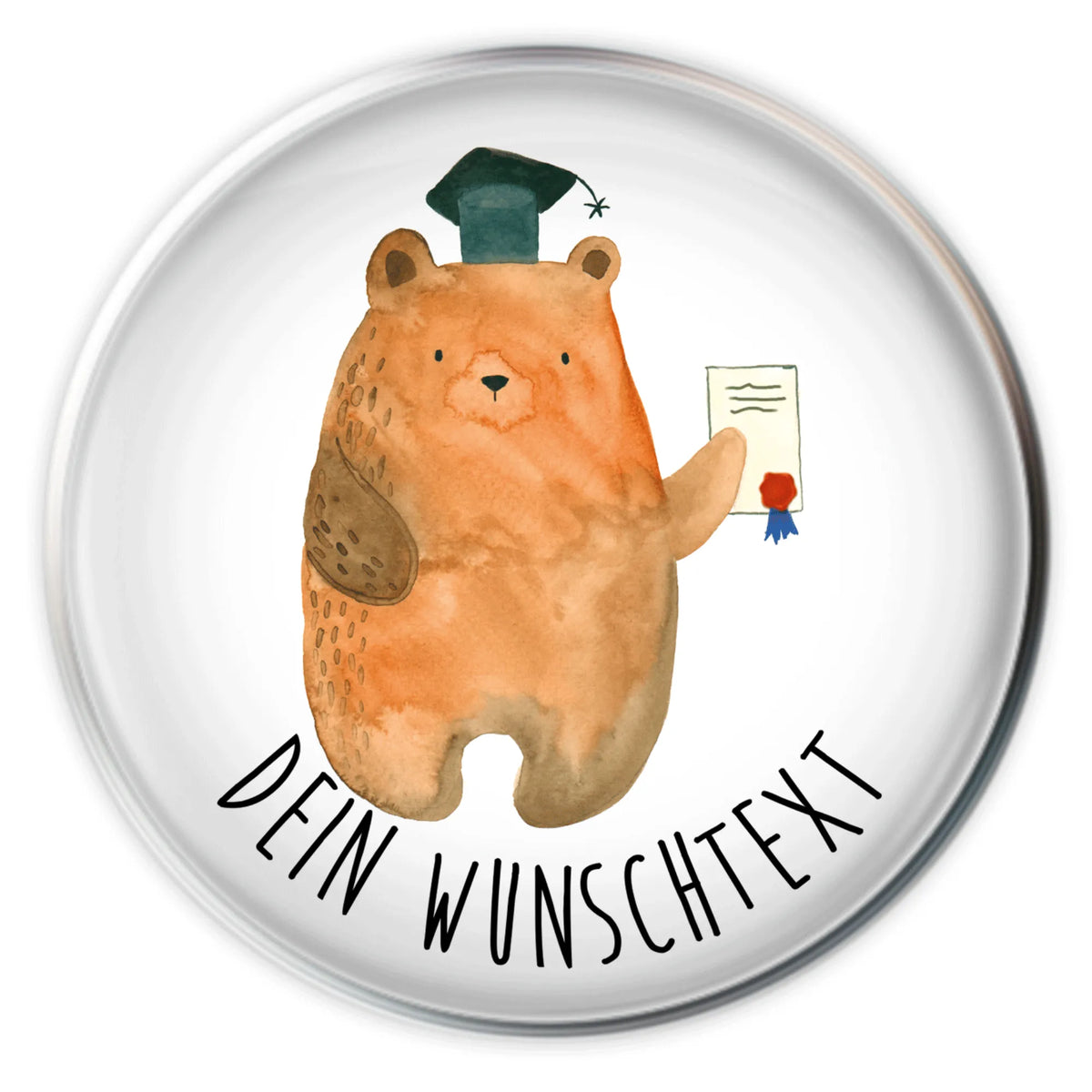 Personalized sink plug bear Test teddy bear, cuddly toy, diploma, examinations, degree, examination passed, certificate