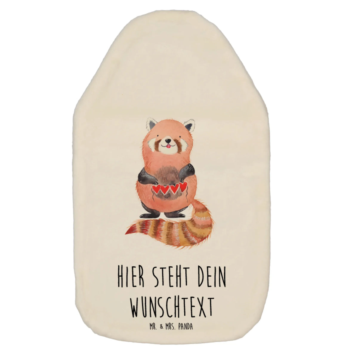 Personalisierte Wärmflasche Roter Panda Wärmekissen mit Namen, Personalisierte Wärmflasche, Personalisierte Bettflasche, Bettflasche personalisiert, Wärmflasche personalisierbar, Personalisierbare Wärmflasche, Individuelle Wärmflasche, Wärmflasche personalisiert, Wärmflasche individualisiert, Lustige Sprüche, Tiere, Tiermotive, Gute Laune, Liebe, Liebling, Panda, Lieblingsmensch, Herz, Rot