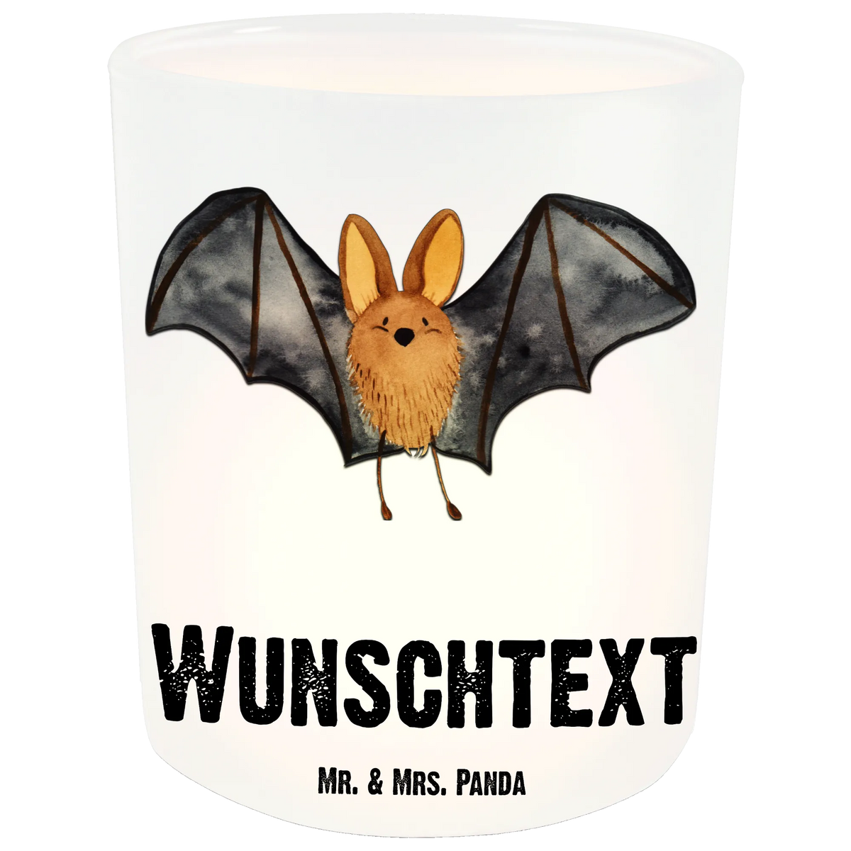 Personalised lantern bat wing small animals, cute, funny, cute animal motives, hand drawn, small world, funny sayings, good mood, happy, gifts, gift ideas, special gifts, animal lover, card