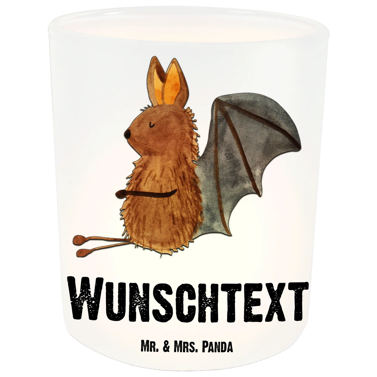 Personalised lantern bat Sit small animals, cute, funny, cute animal motives, hand drawn, small world, funny sayings, good mood, happy, gifts, gift ideas, special gifts, animal lover, card, relax, bat, bats, motivation