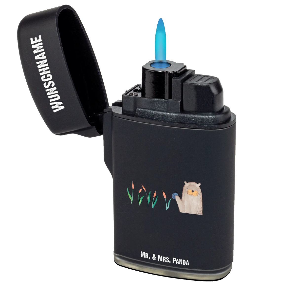 Personalisiertes Feuerzeug Otter Stein Gasfeuerzeug personalisiert, Personalisierbares Feuerzeug, Personalisiertes Feuerzeug, Feuerzeug mit Name, Feuerzeug Personalisiert, Individuelles Feuerzeug, Otter, Fischotter, Seeotter, Otter Seeotter See Otter