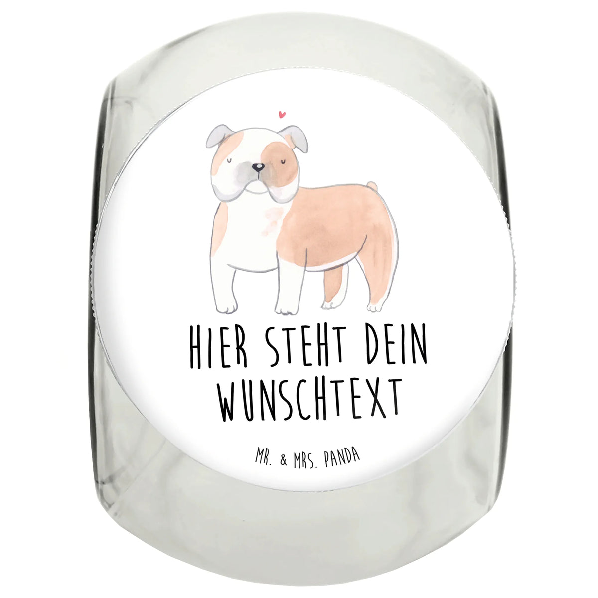 Personalisiertes Leckerli Glas Englische Bulldogge Lebensretter