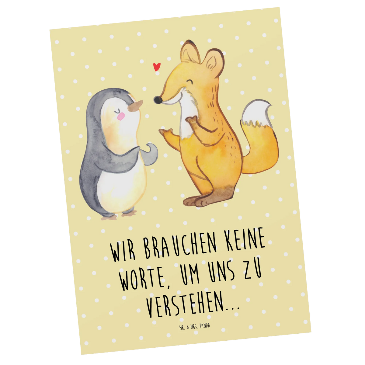 Postkarte Fuchs & Pinguin gehörlos Grußkarte, Motivkarte, Postkarte, Ansichtskarten, Kunstkarten, Postkarten, Ansichtskarte, Designkarte, bildkarte, Fotokarte, einzelkarte, kunstkarte, spruchkarte, Gehörlos, Fuchs, Gebärdensprache, Pinguin