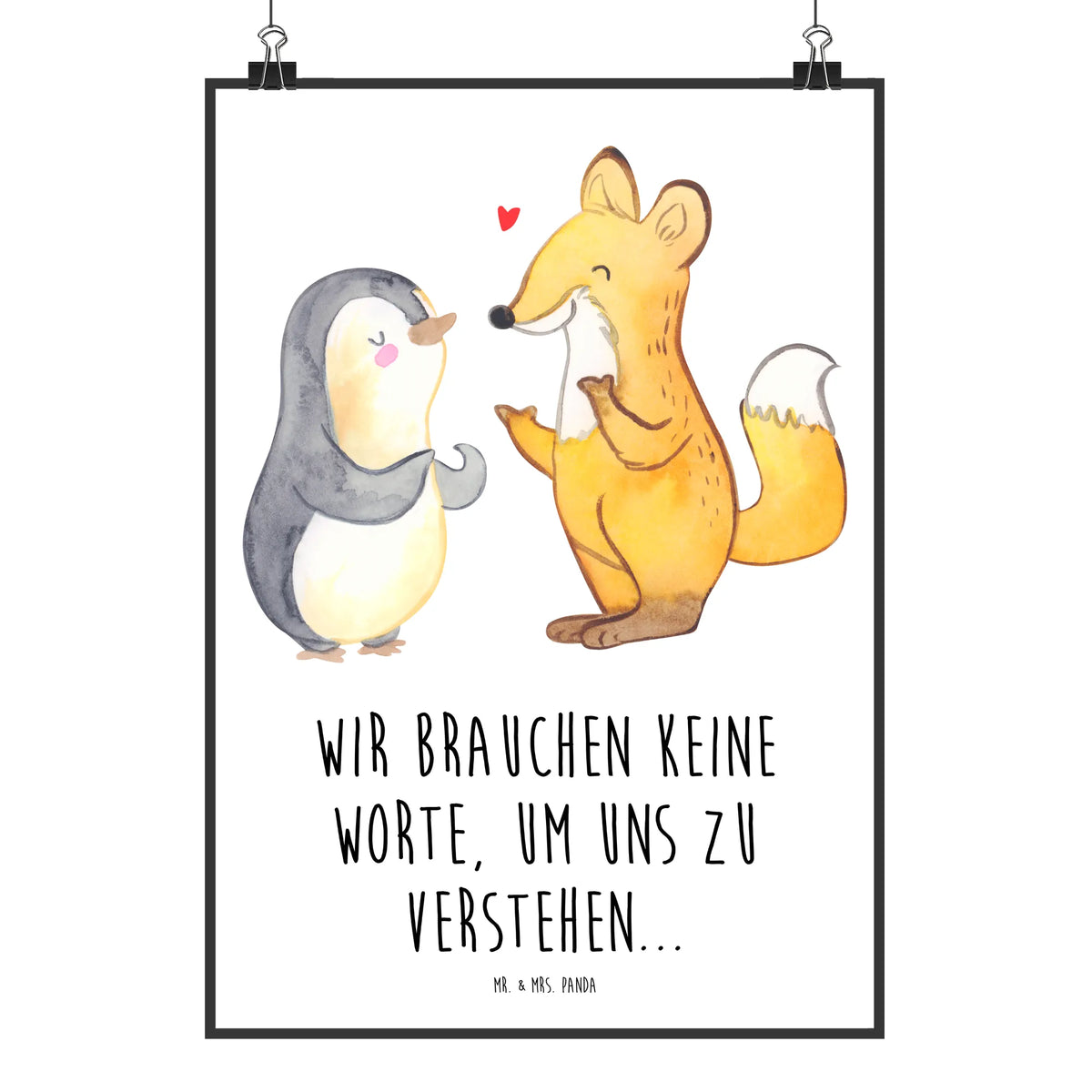 Poster Fuchs & Pinguin gehörlos Wandschmuck, wandkunst, Kunstdruck, kunstdruck poster, Deko Poster, kunstposter, Design Poster, Wandbild, Panda Poster, Mr. & Mrs. Panda Poster, Plakat, typografie poster, Deko Bild, Designposter, Wanddekoration, wanddeko, drucke, Wanddeko Bild, grafikposter, wanddruck, Bild, Posterdruck, Pinguin, Fuchs, Gehörlos, Gebärdensprache