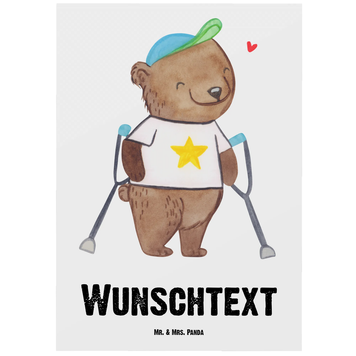 Personalisierte Postkarte Bär Gehhilfen grußkarte personalisiert, Postkarte personalisiert, Grußkarte mit eigenem Text, individuelle postkarte, Postkarte mit eigenem Text, personalisierte postkarten, Ansichtskarte mit Namen, individuelle grußkarte, personalisierbare postkarte, Personalisierte Grußkarten, Postkarte Personalisierbar, Individualisierbare Postkarte, Personalisierte Postkarte mit Wunschtext, Postkarte mit Wunschtext, Karte mit Namen, Grußkarte mit Wunschtext, Postkarte mit Namen, Personalisierte Postkarte, Personalisierbare Grußkarte, Postkarten mit Namen, Ansichtskarte mit Wunschtext, Personalisierte Karte, Grußkarte mit Namen, Personalisierte Postkarte mit Namen, Karte mit Wunschtext, Personalisierte Mr. & Mrs. Panda Postkarte, Personalisierte Grußkarte, Gehhilfe, Bär, Krücken