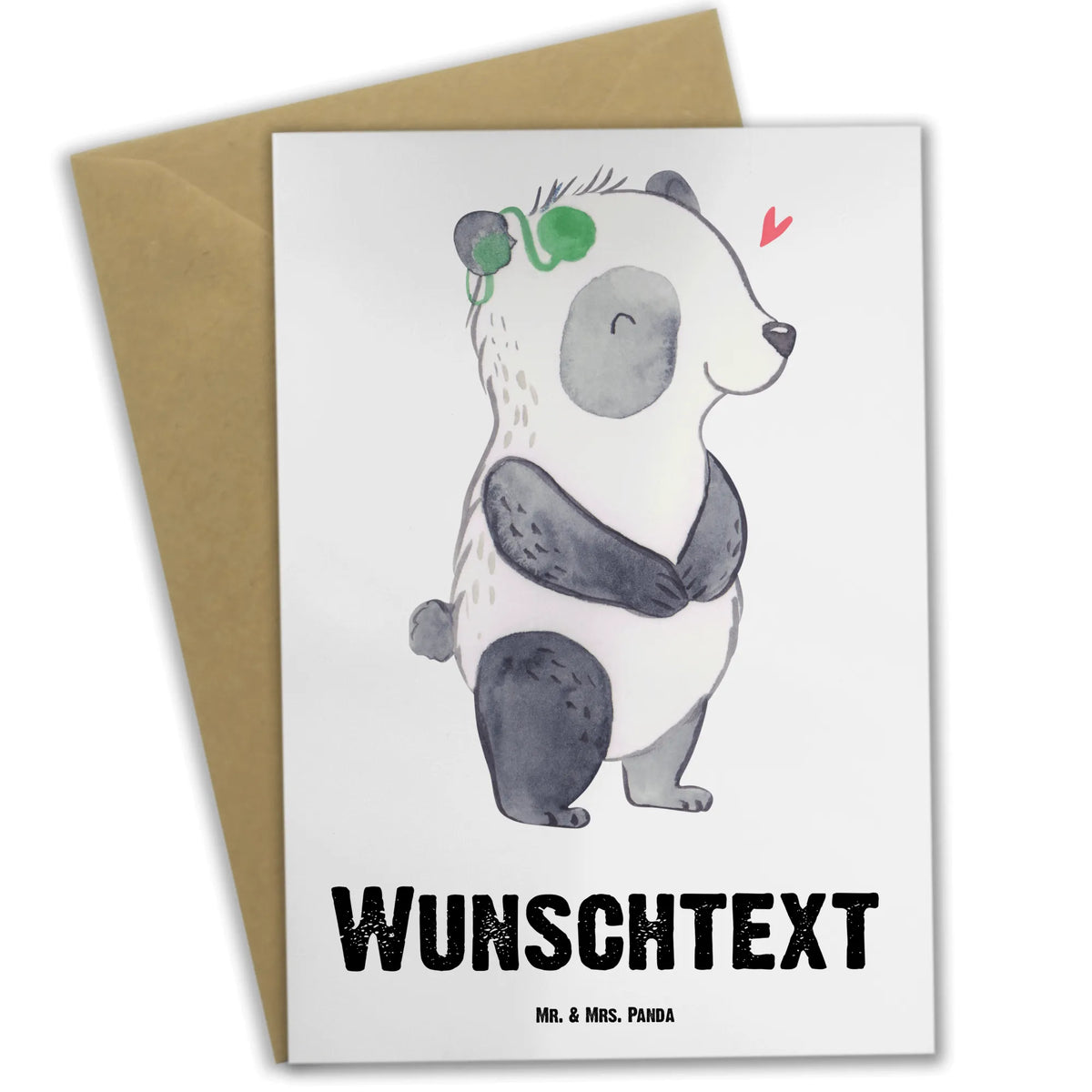 Personalisierte Grußkarte Panda Gehörlos Grußkarte personalisierbar, Personalisierte Klappkarte, Personalisierte Grußkarte, Personalisierte Karte, individuelle grußkarte, Grußkarten Personalisiert, grußkarte personalisiert, Panda, Ertaubt, Gehörlos, Cochlea Implantat