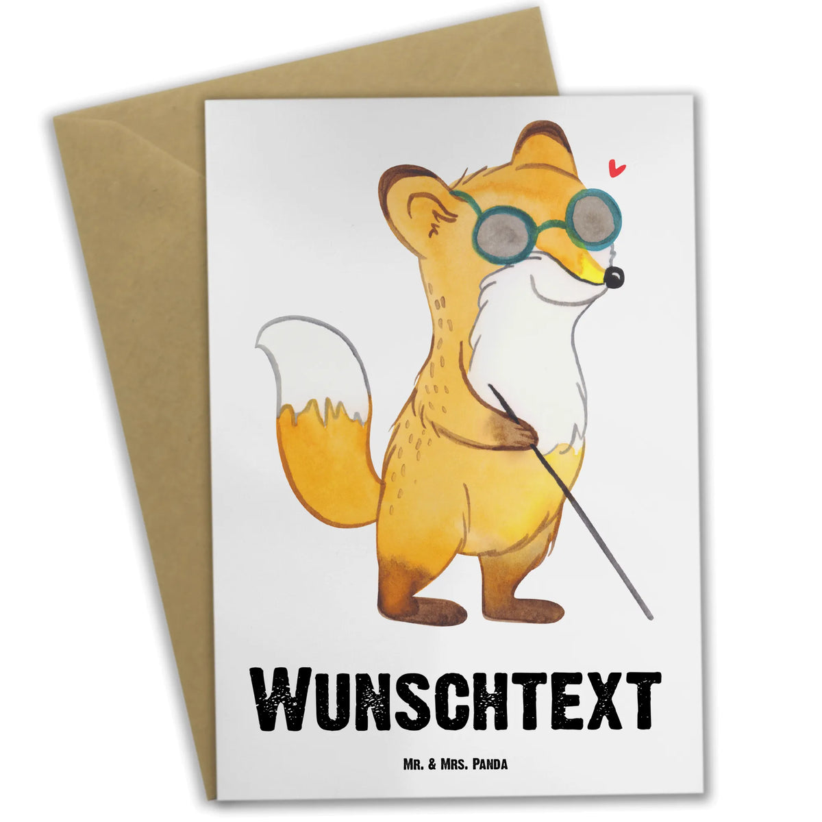 Personalisierte Grußkarte Fuchs Blindheit individuelle grußkarte, Personalisierte Klappkarte, grußkarte personalisiert, Personalisierte Karte, Grußkarten Personalisiert, Grußkarte personalisierbar, Personalisierte Grußkarte, Erblindung, Blindheit, Fuchs