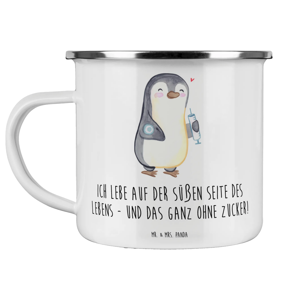 Camping Emaille Tasse Pinguin Diabetes reisetasse, Emailletasse, Teetasse, Outdoor Becher, outdoortasse, Emaille Tasse, Outdoor Tasse, Kaffeepott, Pott, Tasse Emaille, Emaille Becher, Motivtasse, wandertasse, wanderbecher, Campingtasse, metallbecher, emaillebecher, becher emaille, Blechtasse, blechbecher, Haferl, Reisebecher, Teebecher, Campingbecher, Diabetes Mellitus, Pinguin, Zuckerkrankheit, Diabetes