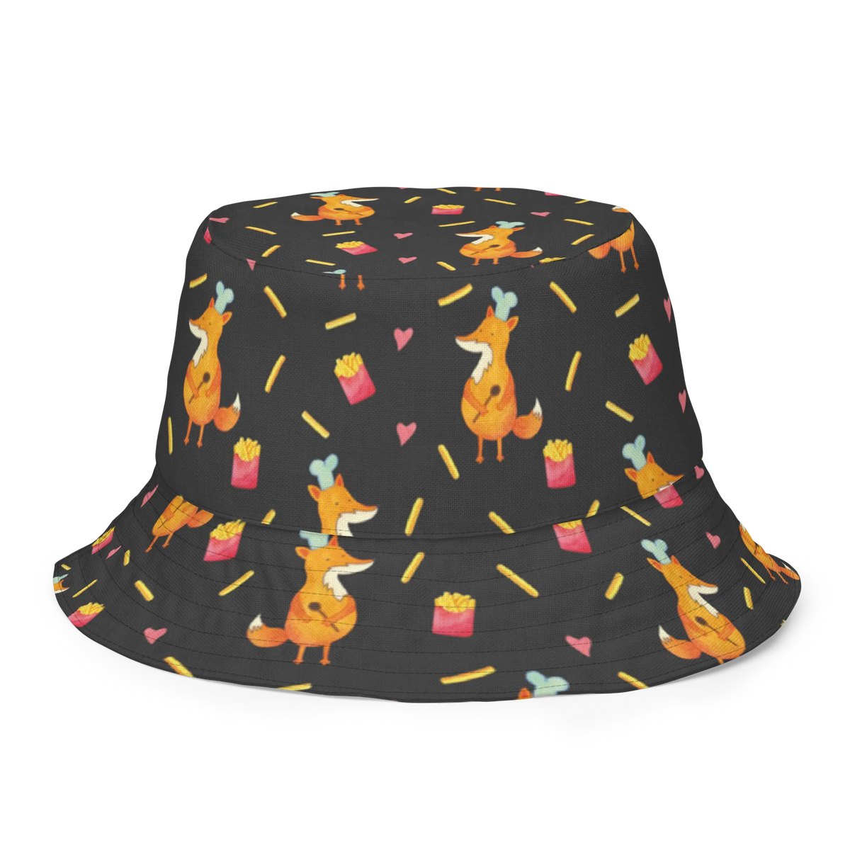 Sonnenhut Fuchs Pommes Muster Wendecap, Bucket Hat, Wendehut, Outdoorhut, Buschhut, Tropenhut, Fischerhut, Anglermütze, Sonnenschutzhut, Safarihut, Sonnenmütze, Strandhut, Krempenhut, Sonnenhut, Anglerhut, Wendemütze, Sonnenkappe, Trekkinghut, Wanderhut, Schlapphut, Fischerkappe, Sommerhut, Zweifarbiger Hut, Freizeithut, Sommermütze, Stoffmütze, Boonie Hat, Stoffhut, Fuchs, Pommes Muster, Pommes, Fuchs Muster, Pomes Frites