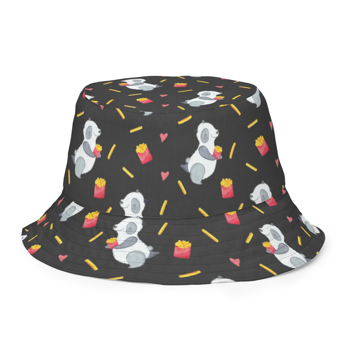 Sonnenhut Panda Pommes Muster Freizeithut, Stoffmütze, Sonnenkappe, Wendemütze, Stoffhut, Anglermütze, Sommermütze, Sonnenhut, Strandhut, Fischerhut, Boonie Hat, Krempenhut, Anglerhut, Zweifarbiger Hut, Schlapphut, Wendehut, Buschhut, Wanderhut, Sonnenmütze, Trekkinghut, Wendecap, Tropenhut, Bucket Hat, Sonnenschutzhut, Outdoorhut, Fischerkappe, Safarihut, Sommerhut, Panda Muster, Pommes, Pommes Muster, Panda