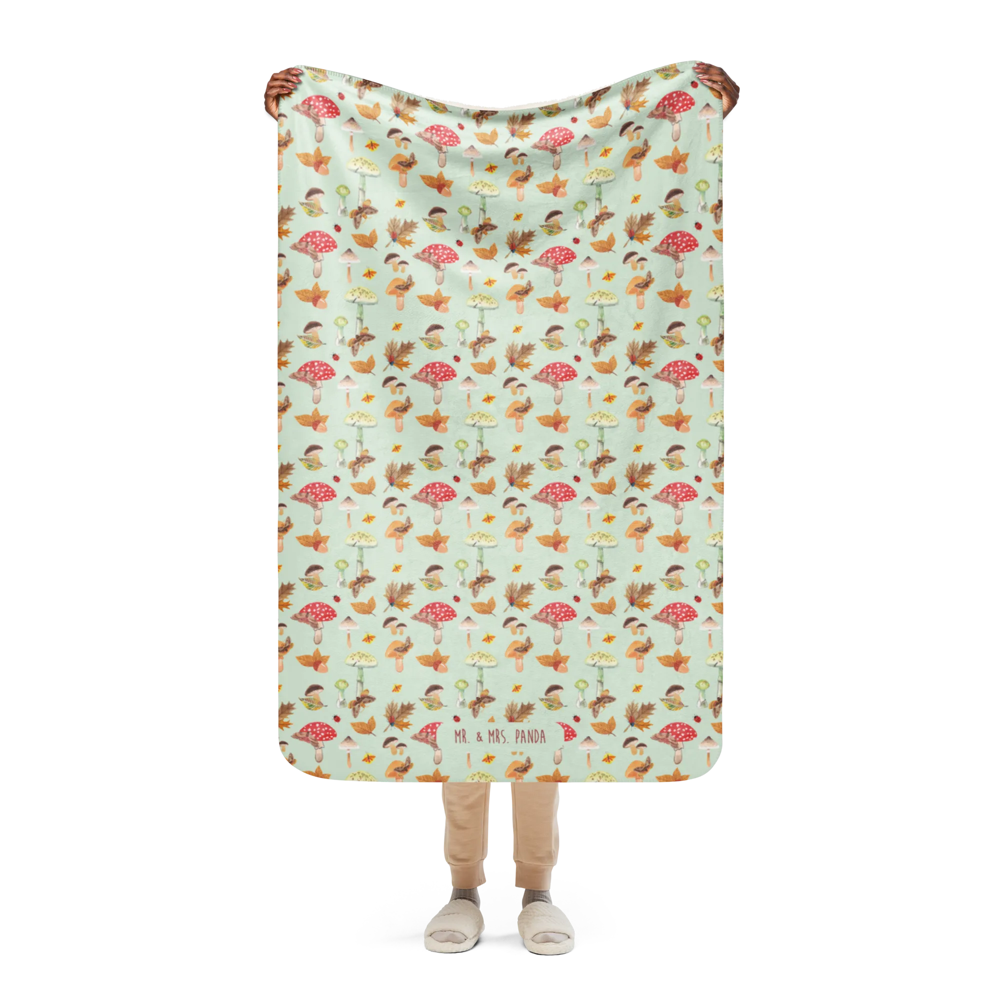 Koc Sherpa Jesień Grzyby Winterdecke, Sherpa-Decke, Schmusedecke, Couchdecke, Wohndecke, Plaid, Heimdecke, Überwurf, Plüschdecke, Sofadecke, Wärmedecke, Tagesdecke, Kuscheldecke groß, Sherpa Decke, Flauschdecke, Kuscheldecke, Decke, Wald, Pilz Muster, Pilze, Herbstwald, Schmetterlings Muster