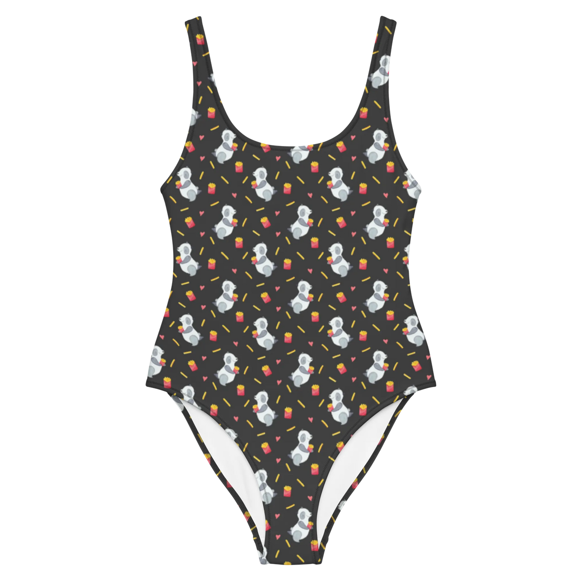 Badeanzug Panda Pommes Muster Einteiliger Badeanzug, Schwimmkostüm, Schwimmdress, Luxus-Badeanzug, Sonnenschutz-Badeanzug, Swimsuit, Schwimmbekleidung, Schwimmanzug, Bade-Einteiler, Badebekleidung, Badekostüm, Bademode, Badeoutfit, Beachwear, Damenbadeanzug, Badedress, Damen-Badeanzug, Badeanzug, Strandmode, UV-Badeanzug, Damen-Einteiler, Rückenfreier Badeanzug, Shape-Badeanzug, Panda, Panda Muster, Pommes, Pommes Muster