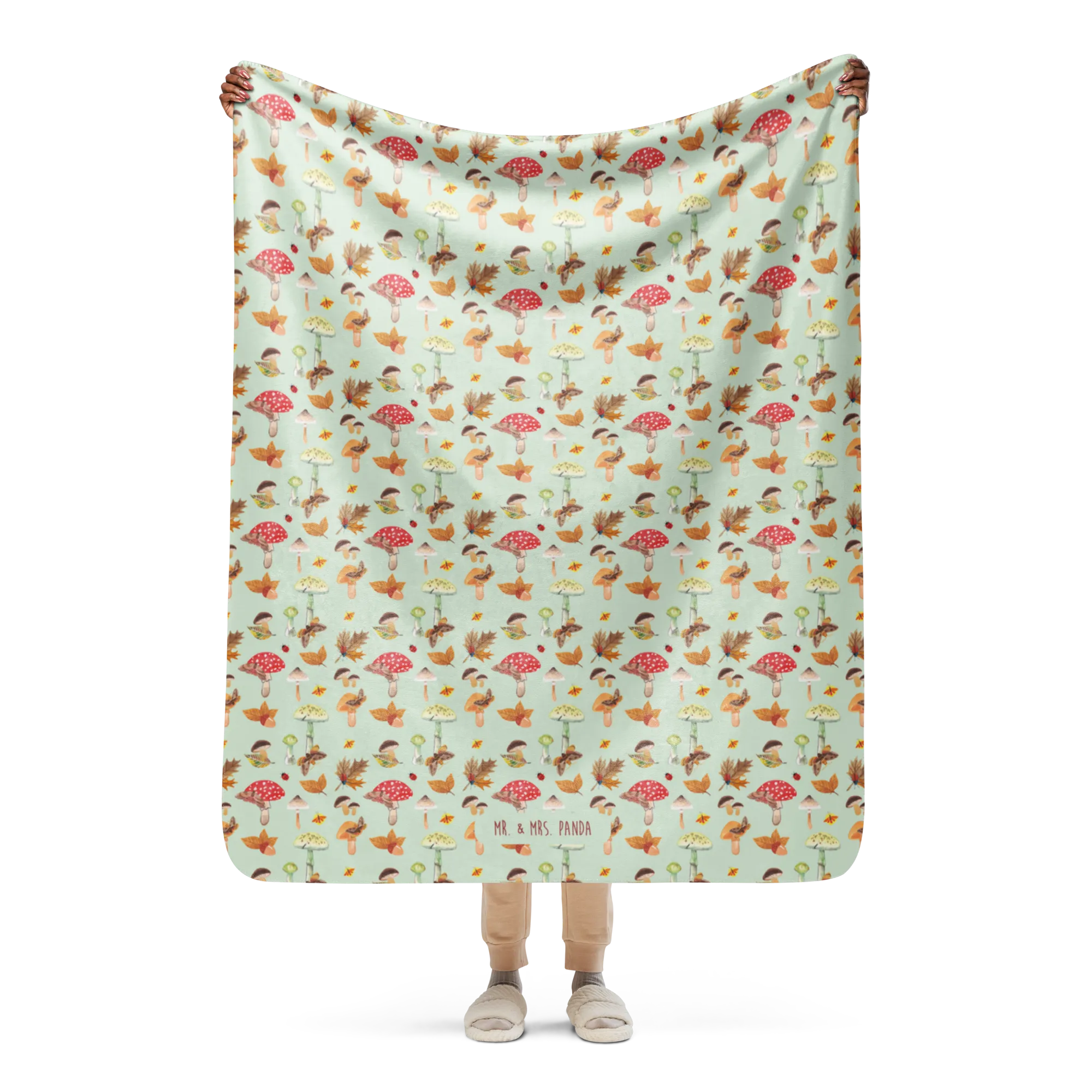 Koc Sherpa Jesień Grzyby Winterdecke, Sherpa-Decke, Schmusedecke, Couchdecke, Wohndecke, Plaid, Heimdecke, Überwurf, Plüschdecke, Sofadecke, Wärmedecke, Tagesdecke, Kuscheldecke groß, Sherpa Decke, Flauschdecke, Kuscheldecke, Decke, Wald, Pilz Muster, Pilze, Herbstwald, Schmetterlings Muster