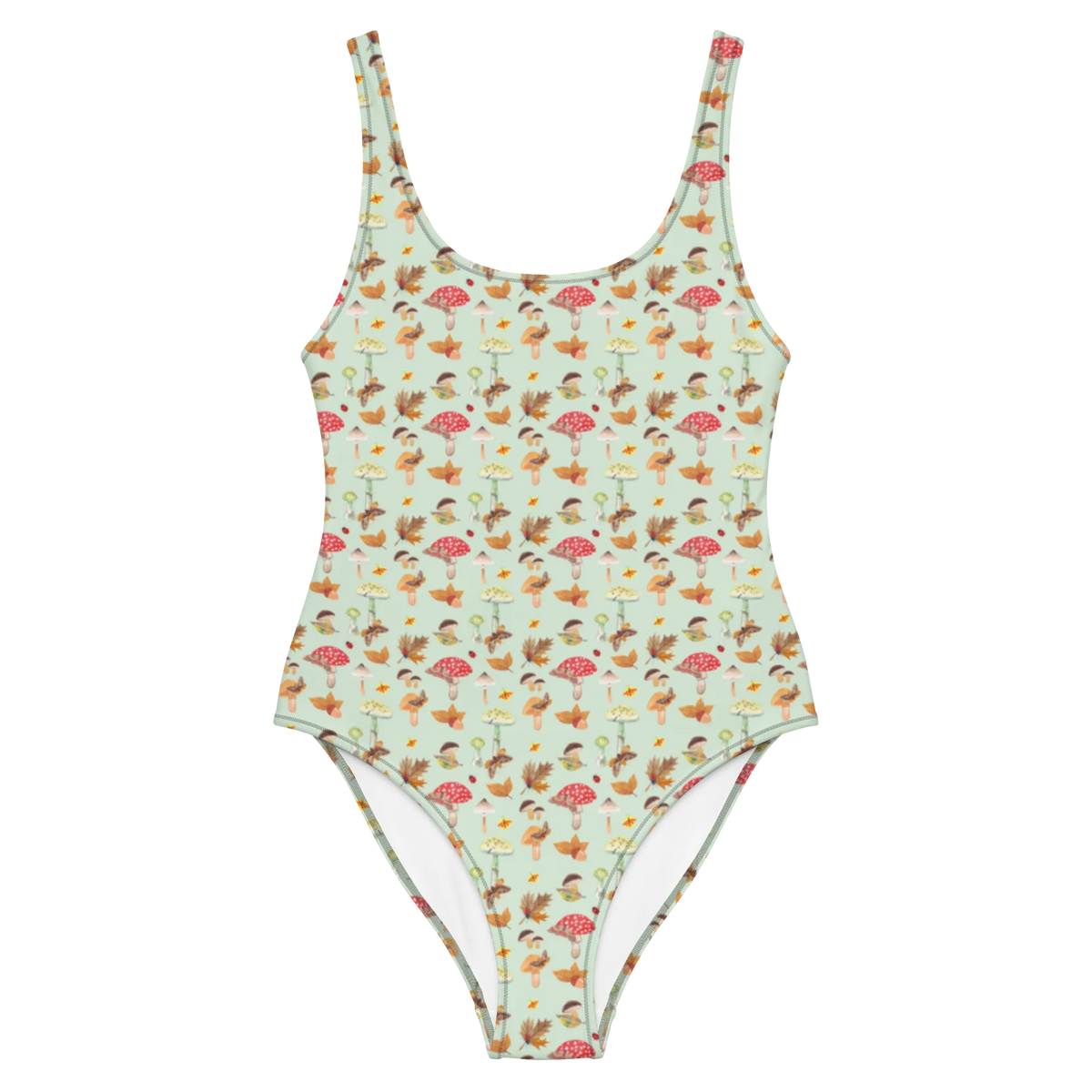 Badeanzug Herbst Pilze Muster Badebekleidung, Luxus-Badeanzug, Shape-Badeanzug, Einteiliger Badeanzug, Schwimmdress, Schwimmanzug, Badeanzug, Bademode, Bade-Einteiler, Sonnenschutz-Badeanzug, Damen-Badeanzug, Beachwear, Strandmode, Schwimmbekleidung, Rückenfreier Badeanzug, Badedress, Swimsuit, Damen-Einteiler, UV-Badeanzug, Badeoutfit, Badekostüm, Damenbadeanzug, Schwimmkostüm, Pilz Muster, Schmetterlings Muster, Pilze, Herbstwald, Wald