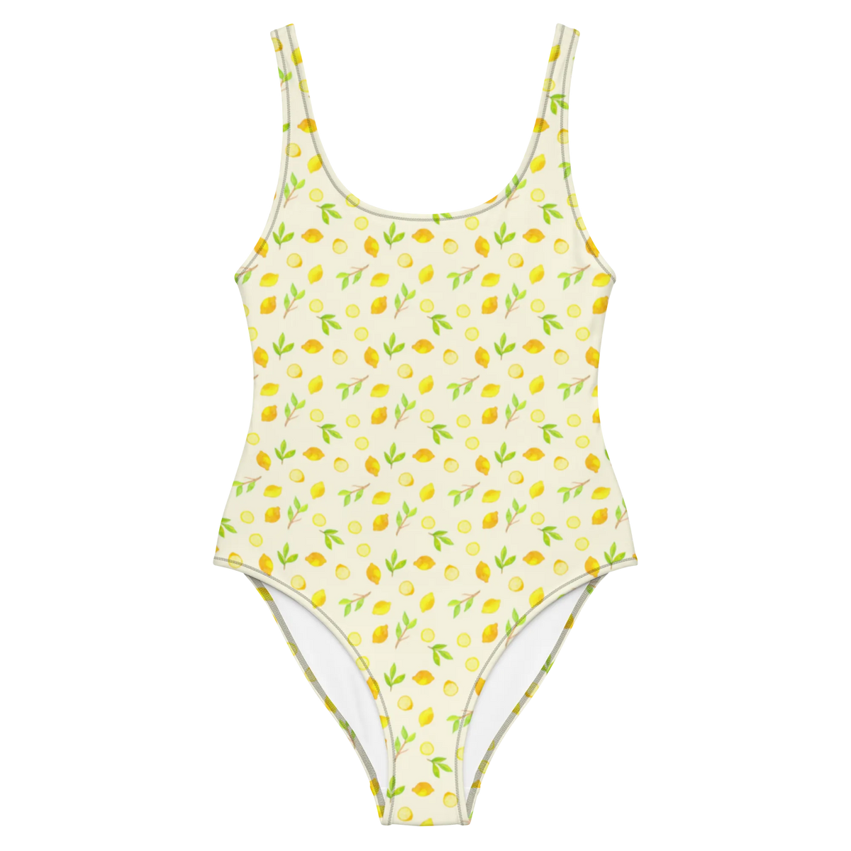 Badeanzug Frische Zitronen Muster Damenbadeanzug, Luxus-Badeanzug, Bademode, Badeanzug, Shape-Badeanzug, Schwimmbekleidung, Einteiliger Badeanzug, Beachwear, Sonnenschutz-Badeanzug, Schwimmdress, Badekostüm, Bade-Einteiler, UV-Badeanzug, Schwimmkostüm, Rückenfreier Badeanzug, Schwimmanzug, Badedress, Badeoutfit, Damen-Badeanzug, Strandmode, Badebekleidung, Swimsuit, Damen-Einteiler, Zitronen Muster, Zitrusfrüchte Muster, Zitrone