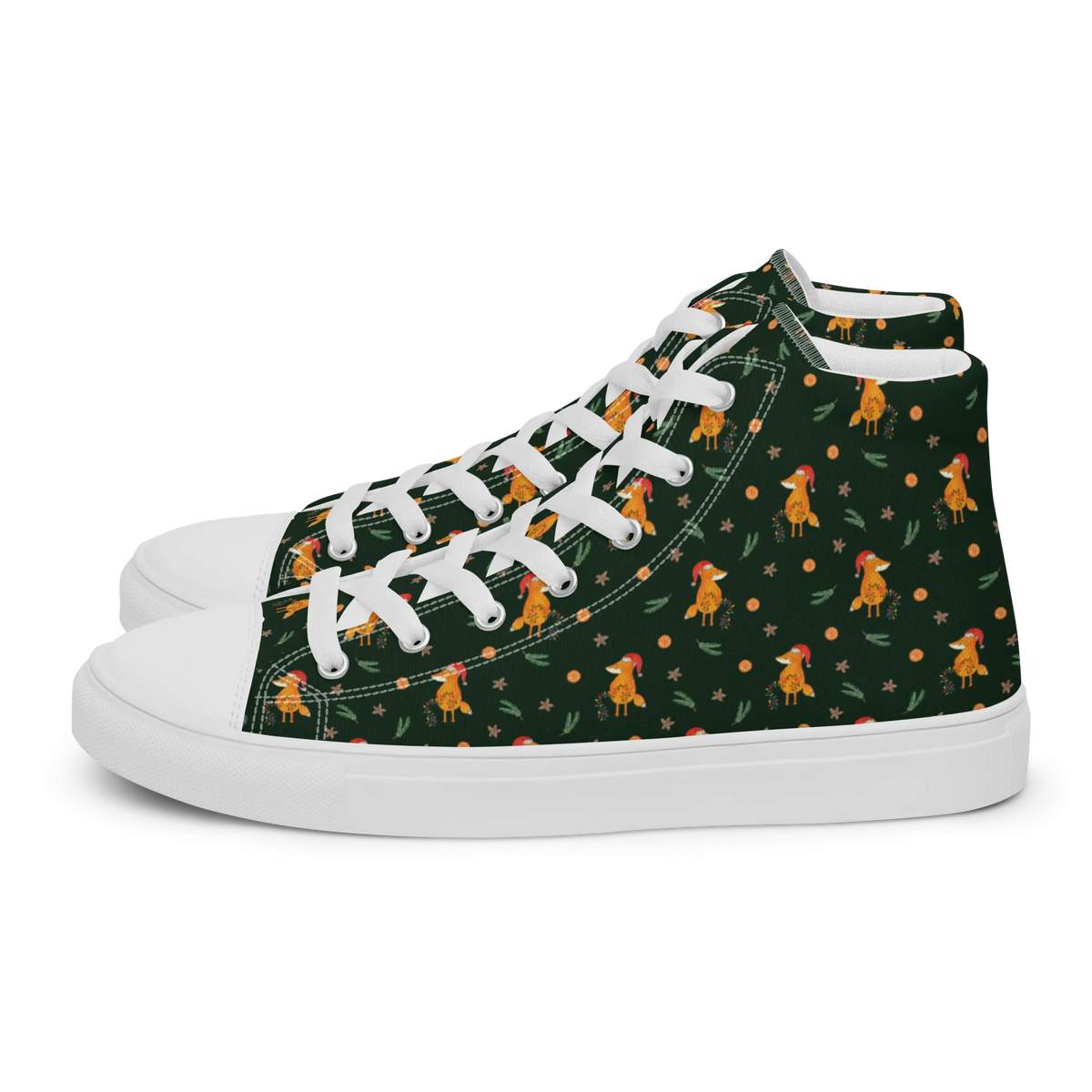 Women's Sneakers Fox Christmas snow, Christmas time, Gift Christmas, Santa Claus, Foxes, Saying beautiful, Christmas Eve