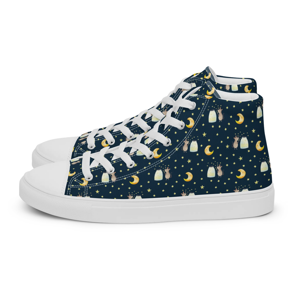 Damen Sneaker Maus Sterne Muster High-Top Sneaker, Schuhe Damen Sneaker, Damen Turnschuhe, Freizeitschuhe, Schnürer, Damen Freizeitschuhe, Retro Schuhe, Stoffschuhe Damen, Damen Schnürschuhe, Stoffsneaker, Damensneaker, Sneaker High, Damen Leinenschuhe, Damenschuhe, Halbschuhe, Damen Sportschuhe, Damen Halbschuhe, Damen Sneaker, Schnürschuhe, Leinenschuhe, Sportschuhe Damen, Stoffsneaker Damen, Turnschuhe Damen, Sneaker Damen, Hohe Sneaker, Stoffschuhe, Retro Sneaker, Tiere, Lustige Sprüche, Tiermotive, Gute Laune, Taufgeschenk, Erstes Kind, Wunsch, Sterne, Maus, Kind, Hoffnung, Geburt, Kindergeburtstag, Taufe, Schwangerschaft, Geburtstag, Träume
