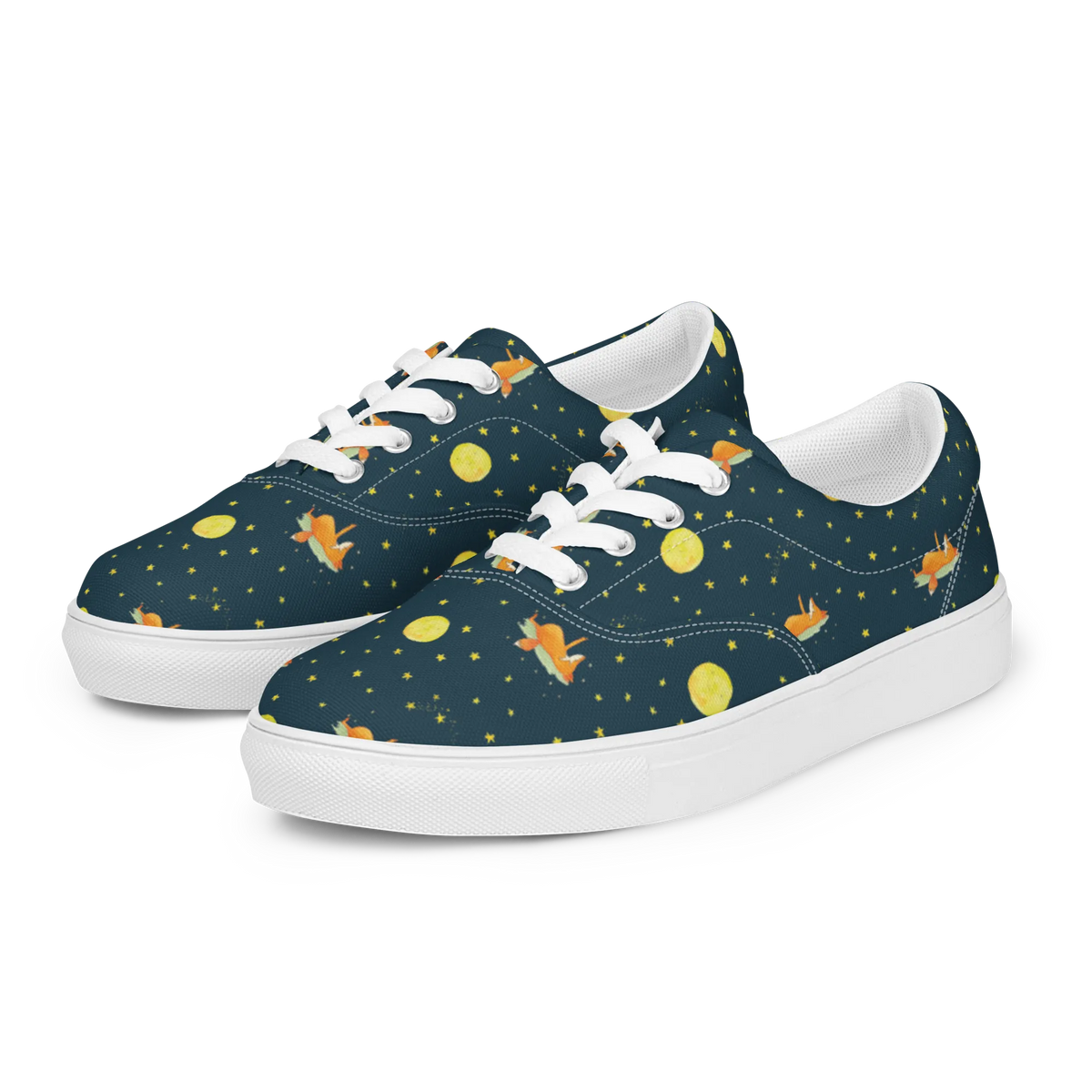 Damen Stoffschuhe Fuchs Sterne Muster Canvas-Sneaker, Schnürschuhe, Damenschuhe, Halbschuhe, Canvasschuhe, Schnürer, Stoffschuhe Damen, Stoffschuh, Stoffsneaker, Sportschuhe, Canvas Schuhe, Freizeitschuh, Segeltuchschuhe, Stoff-Sneaker, Freizeitschuhe, Leinensneaker, Stoffschuhe, Damen Halbschuhe, Sneaker Damen, Turnschuhe Damen, Leinenschuhe, Damensneaker, Stoffturnschuhe, Fuchs, Romantik, Tröstende Worte, Füchse, Always Look On The Bright Side Of Life, Spruch Positiv, Spruch schön