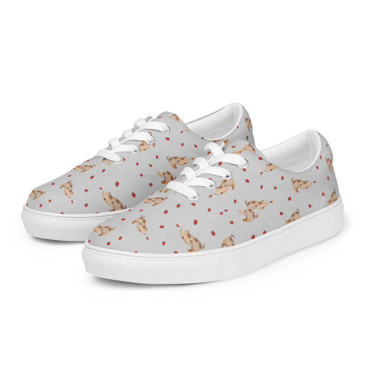 Women's Fabric Shoes Dog ladybug hound, mutt, gifts for dogs, dog decorative items, dog breed, love dogs, woof, bag with dog print, what do you give a dog lover, dog sayings, Christmas gifts for dogs, dog mama, love for dogs, funny gifts for dog owners, Dog slogan, Ladybird, Mongrel dog, Dogs, Mongrel, Sayings