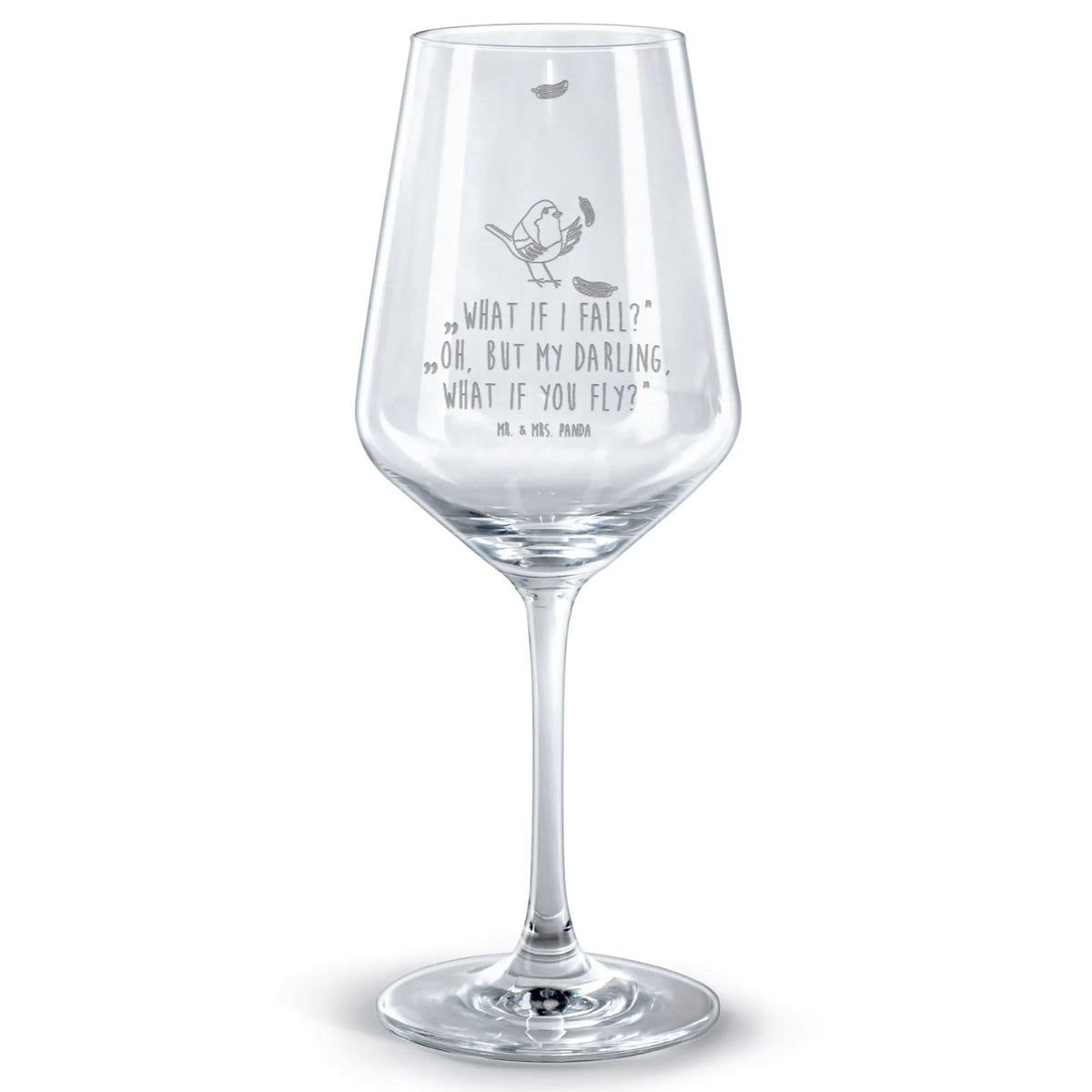 Rotwein Glas Rotkehlchen Federn Rotweinkelch, Kelch, graviertes Weinglas, Rotweinglas mit Gravur, Rotwein Glas, glas für rotwein, Rotwein Weinglas, Weinglas, glaskelch, Glas Rotwein, Bordeauxglas, Burgunderglas, wein glas, Weinglas Für Rotwein, weinglas graviert, Lustige Sprüche, Tiere, Tiermotive, Gute Laune, What If I Fall, fliegen, Motivationsbilder, Rotkehlchen, Vogel, Spruch Motivation, Spruch Mut, Motivation Sprüche